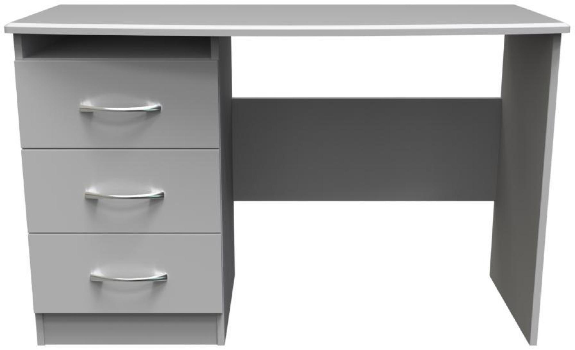 Eve Desk - 3 Drawer - Grey