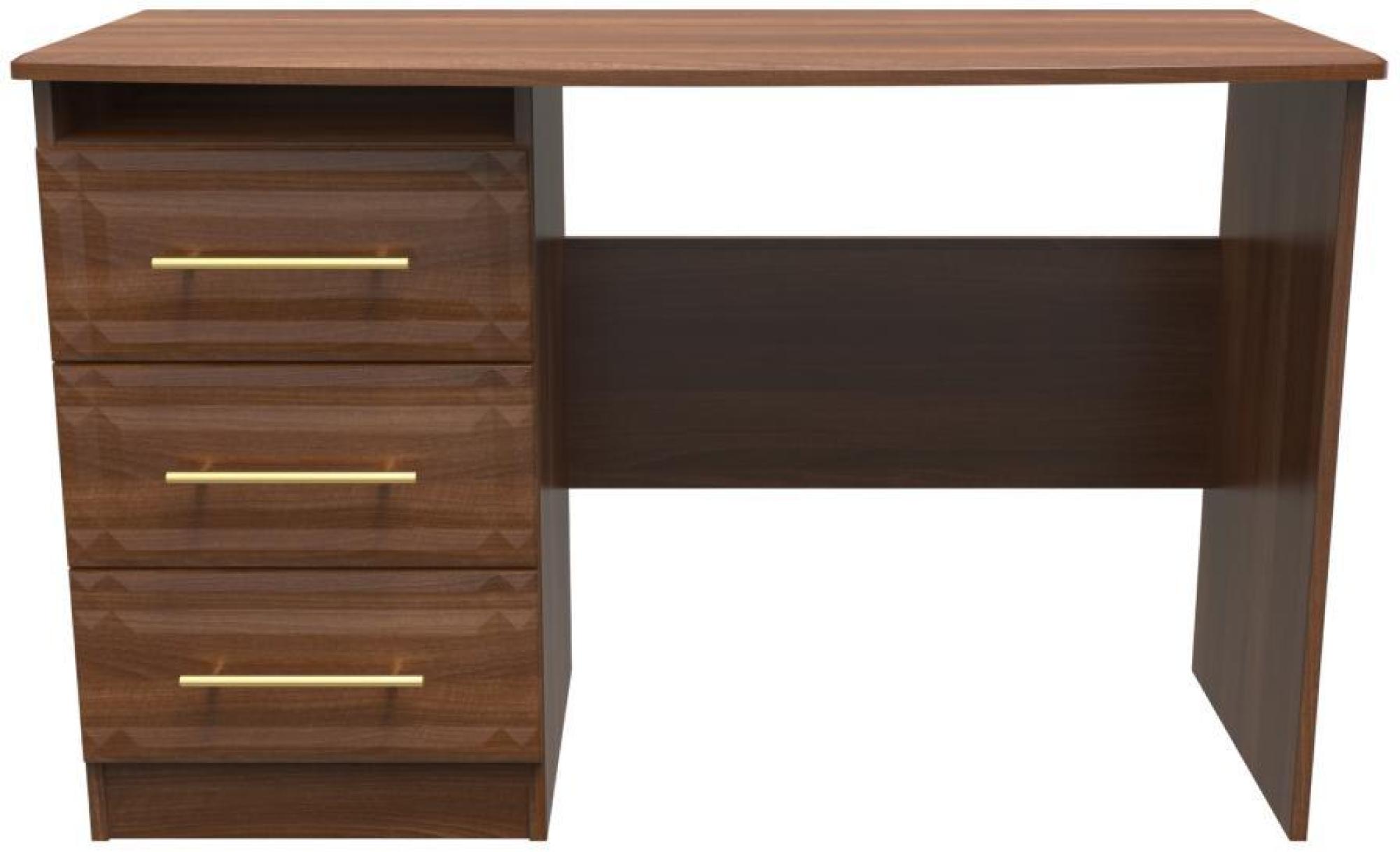 Faye Desk - 3 Drawer - Walnut