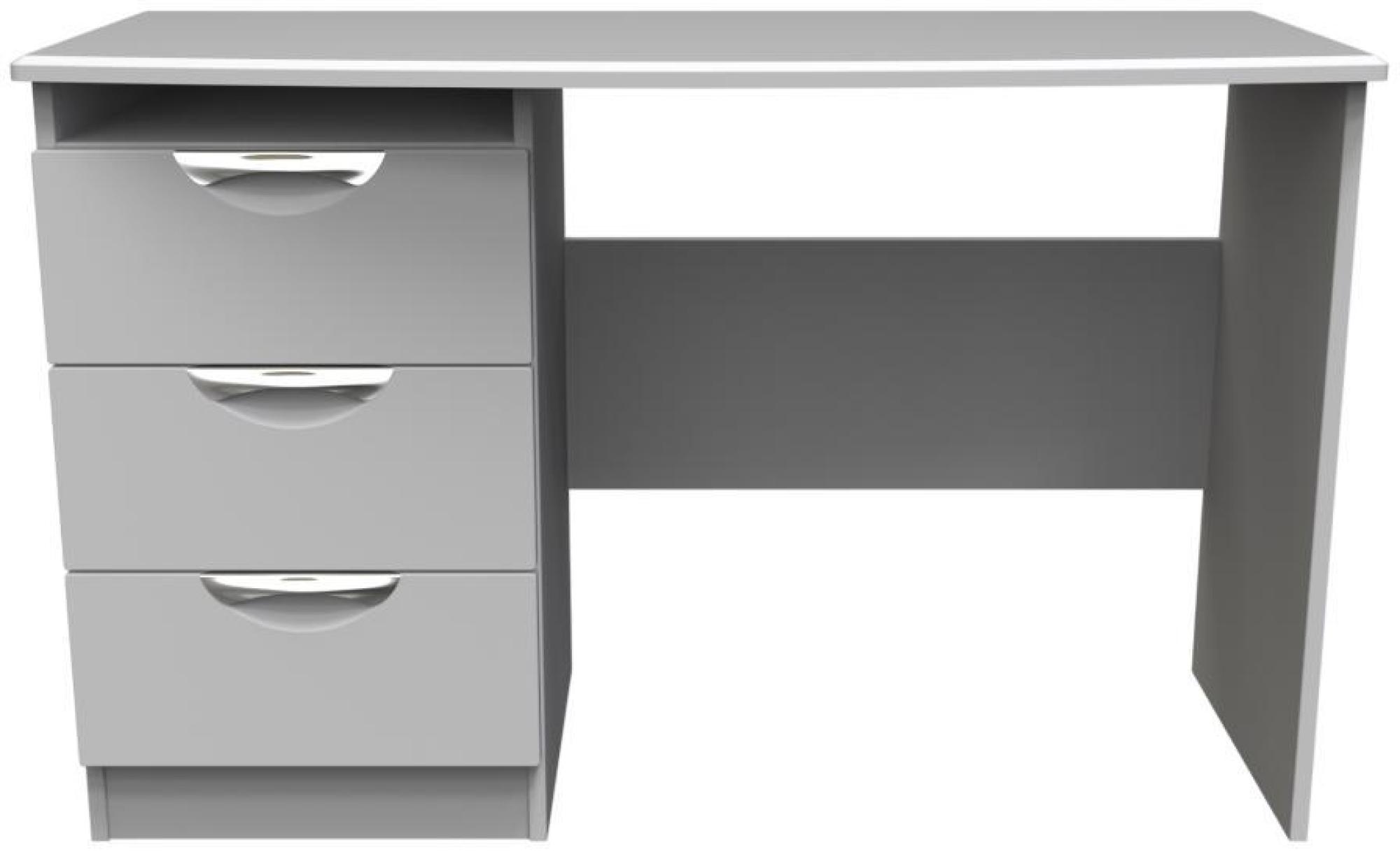 Flora Desk - 3 Drawer - Grey
