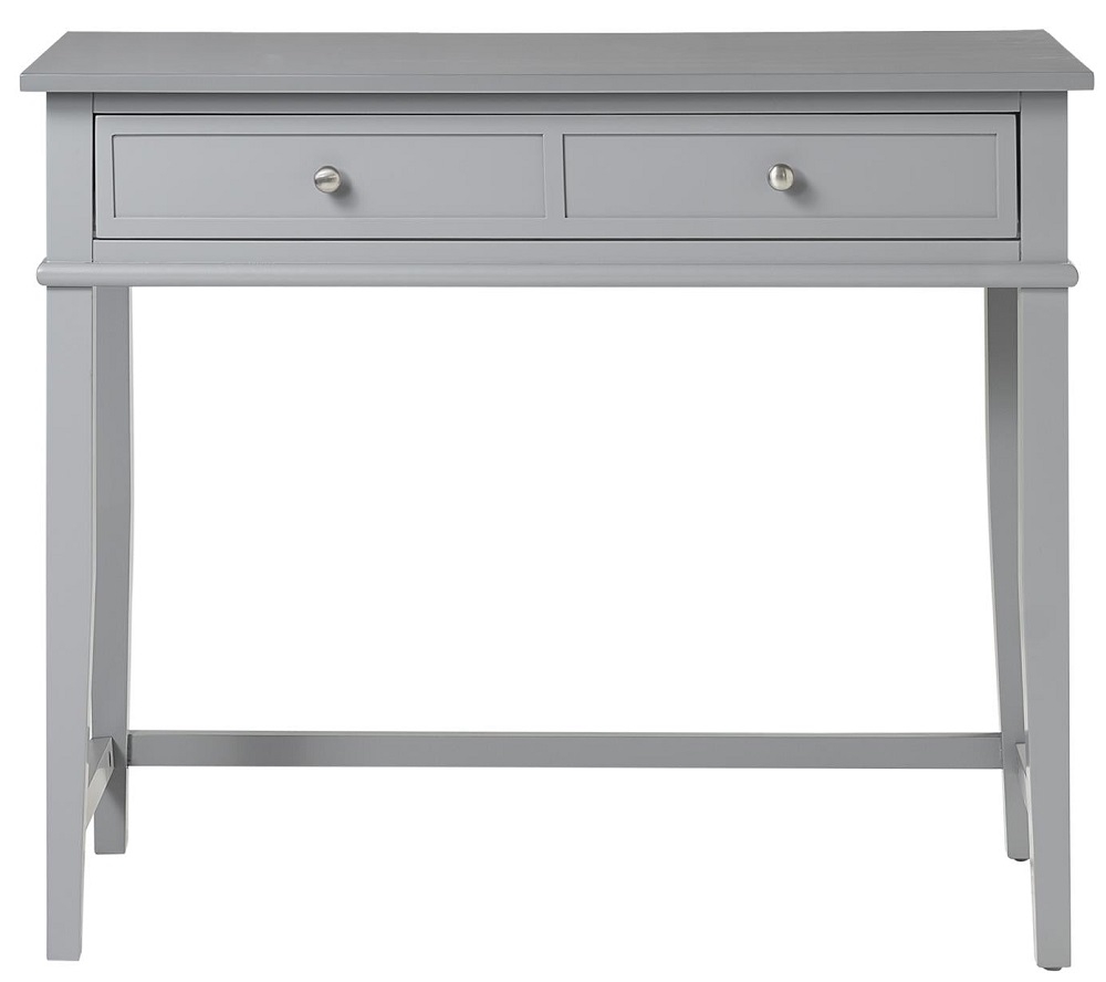 Franklin Writing Desk - Painted - 2 Drawer - Grey - 7919815COMUK