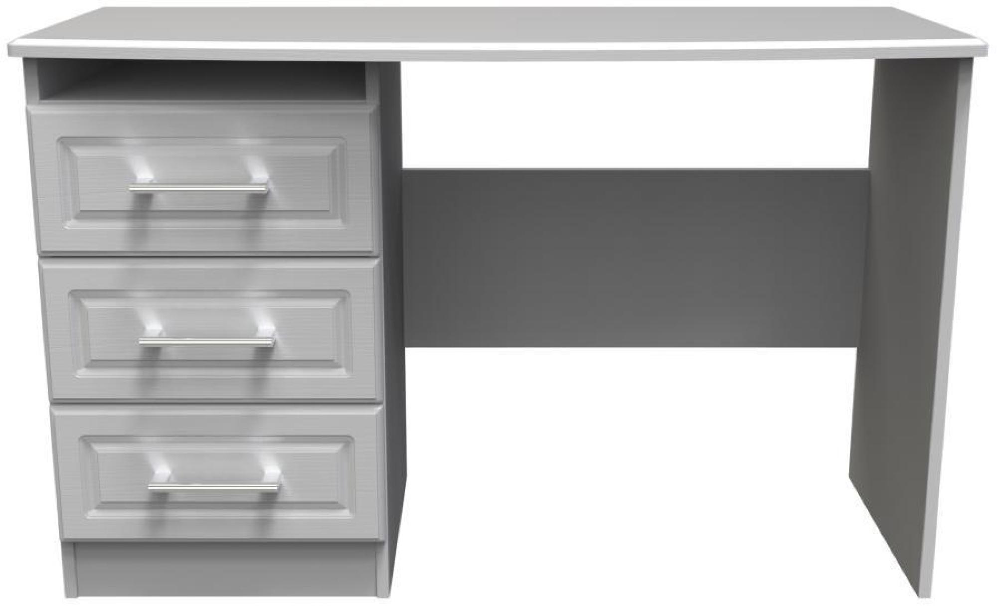 Gina Desk - 3 Drawer - Grey Ash