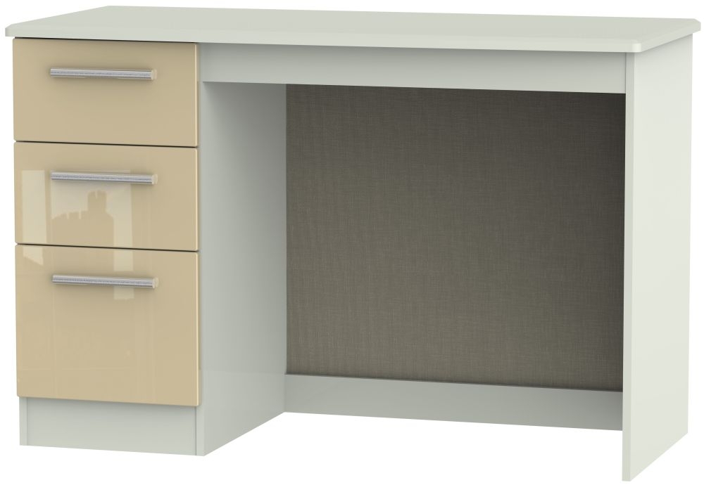 Knightsbridge Desk - 3 Drawer - Mushroom and Cashmere Matt