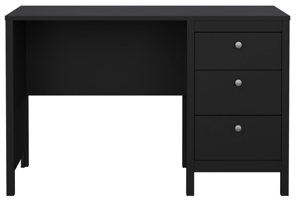 Madrid Desk - 3 Drawer - Black