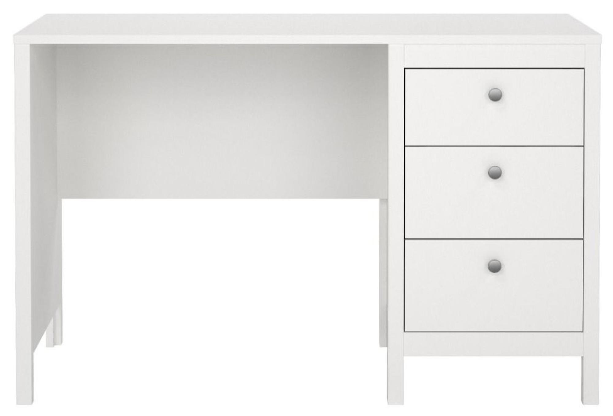 Madrid Desk - 3 Drawer - White