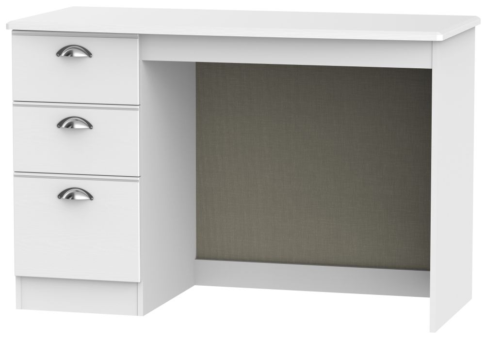 Victoria Desk - 3 Drawer - White