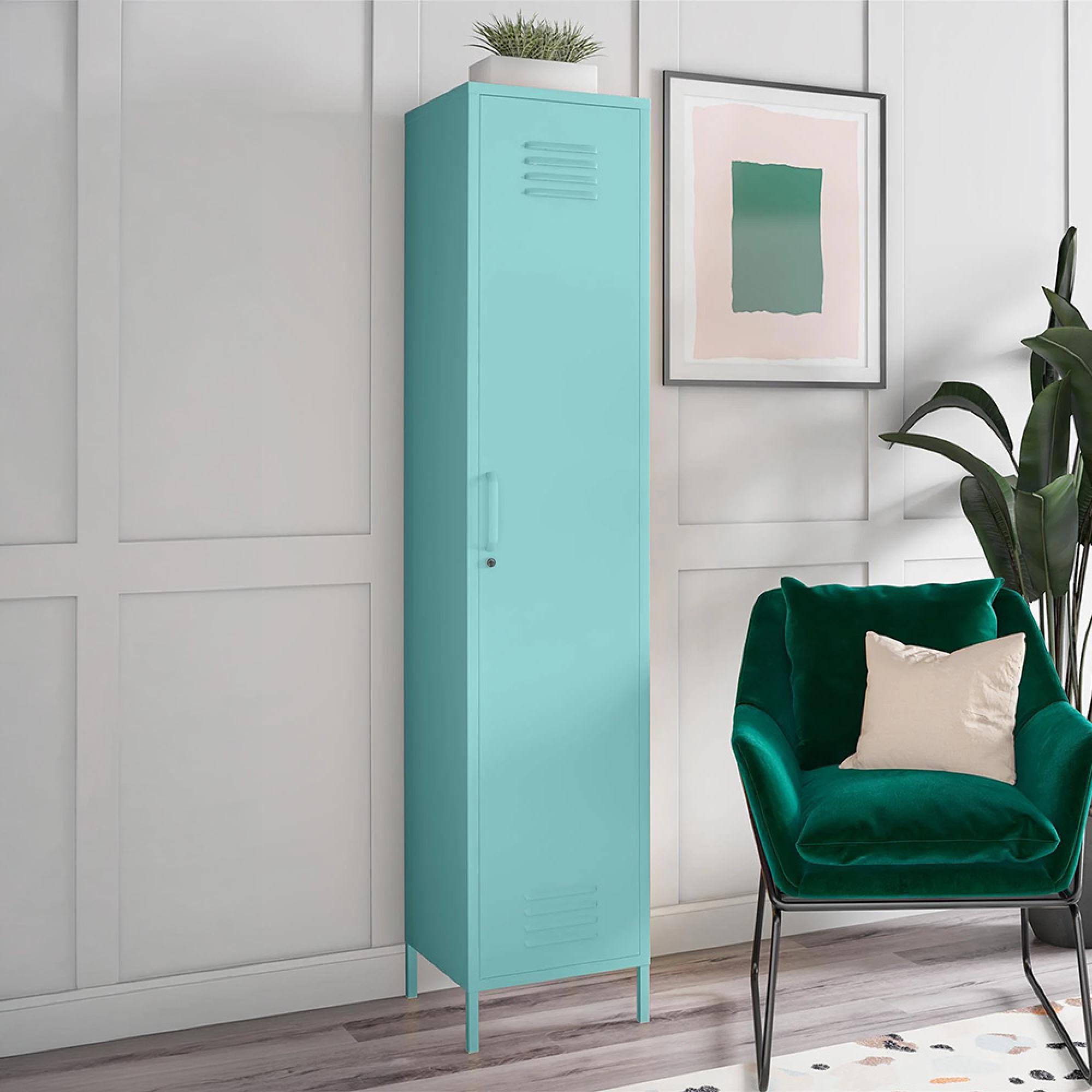 Novogratz Cache Tall Locker Storage Cabinet - Mint - 5244811COMNUK