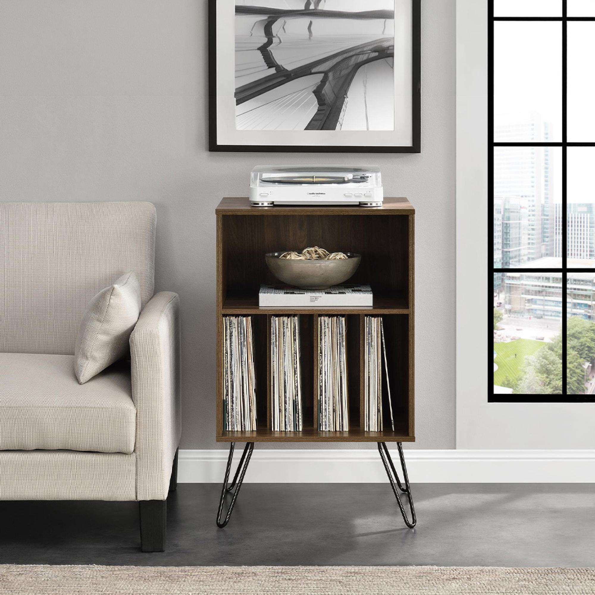Novogratz Concord Turntable Stand - Walnut - 1324222COMUK