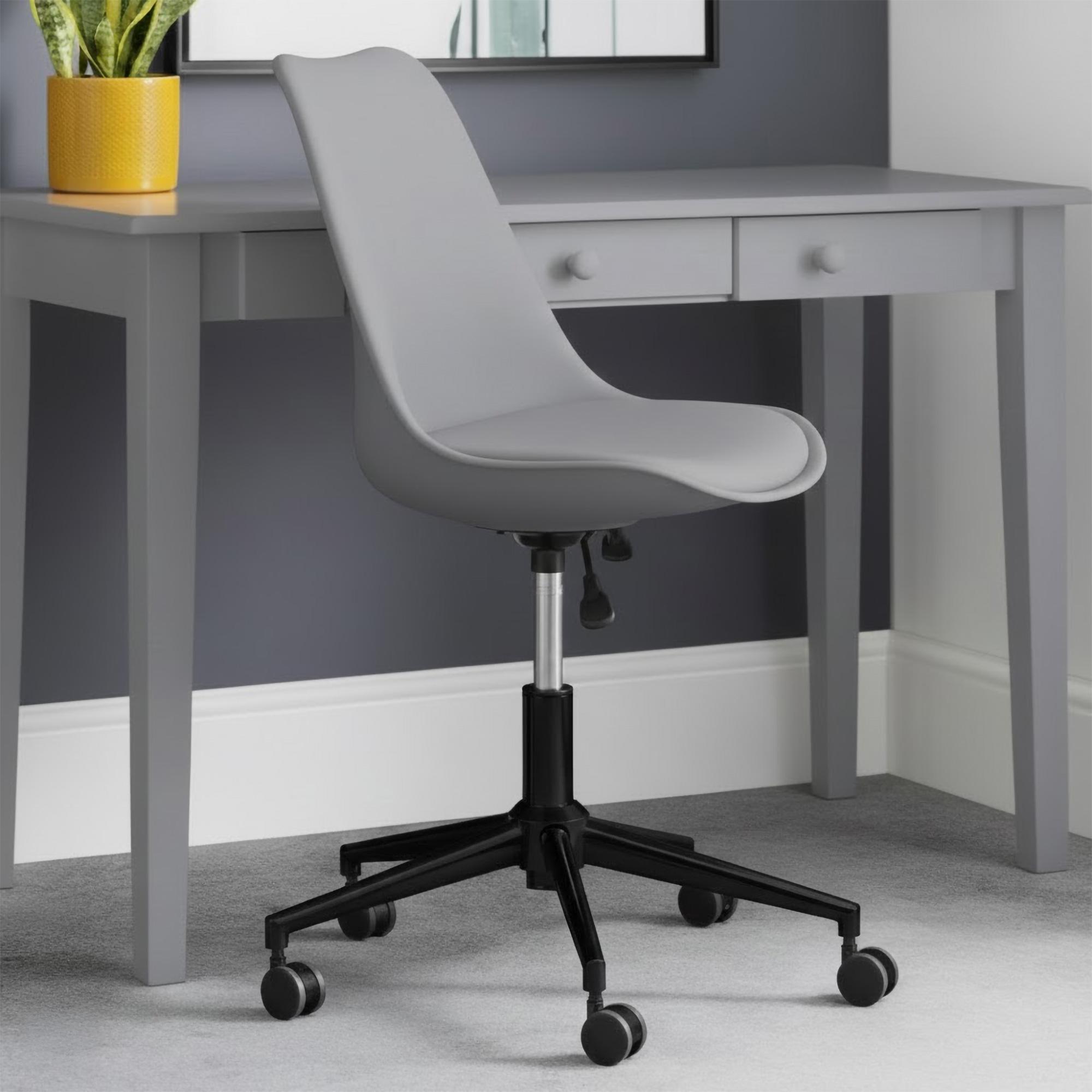Erika Office Chair - Grey Faux Leather