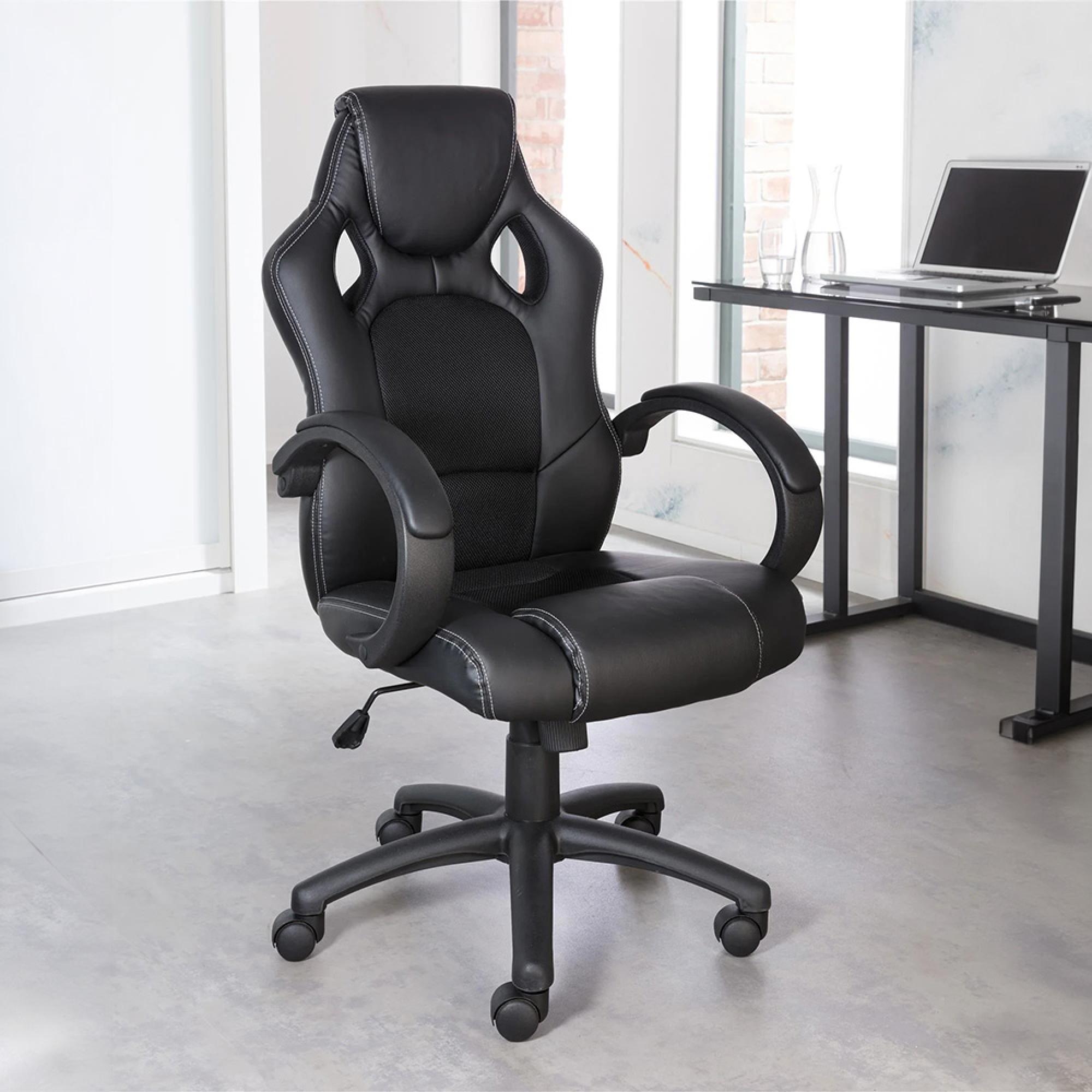 Daytona Gaming Executive Chair - Leather - Black - AOC5006BLK