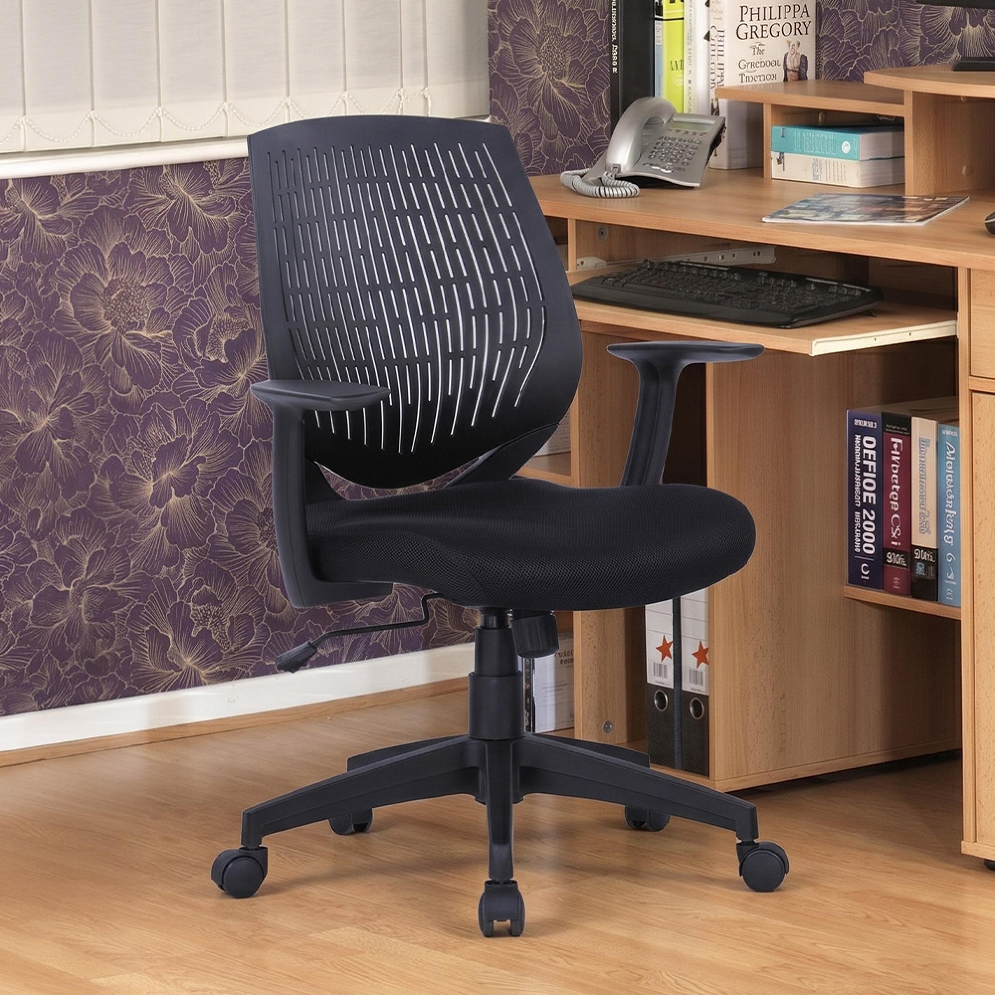 Malibu Task Operator Chair - Black with Arms - AOC5460BLK
