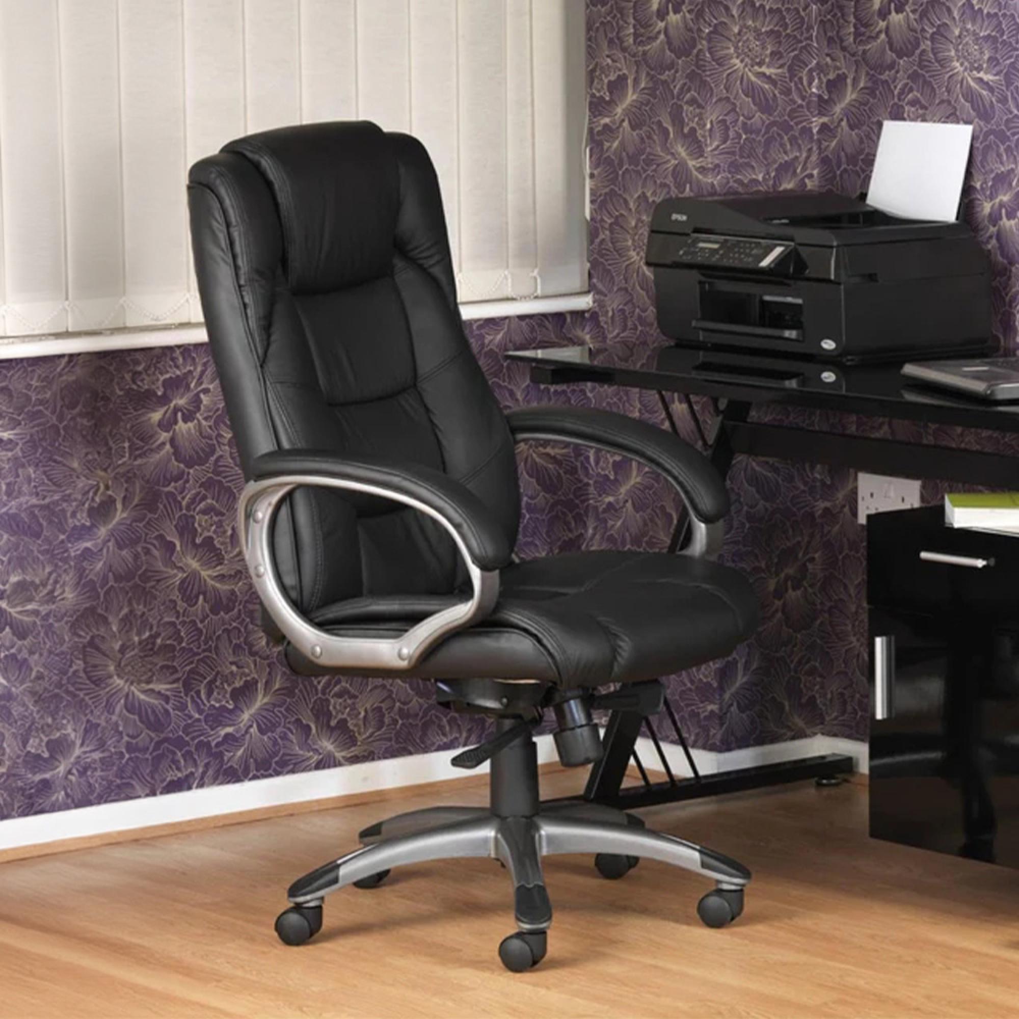 Northland Leather Executive Office Chair - Black - AOC6332-L-BK