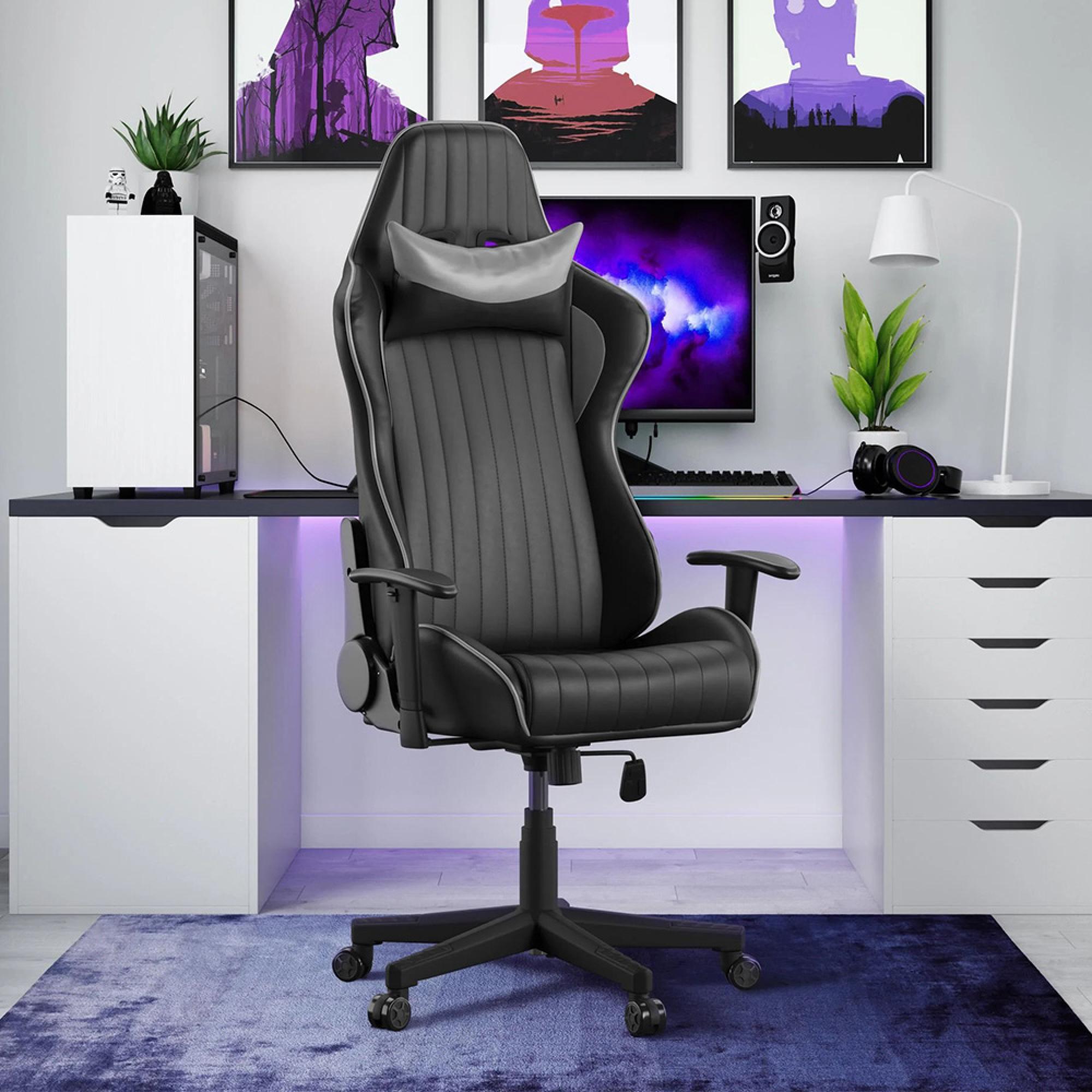 Senna Gaming Chair - Black & Grey - AOC5126GRY