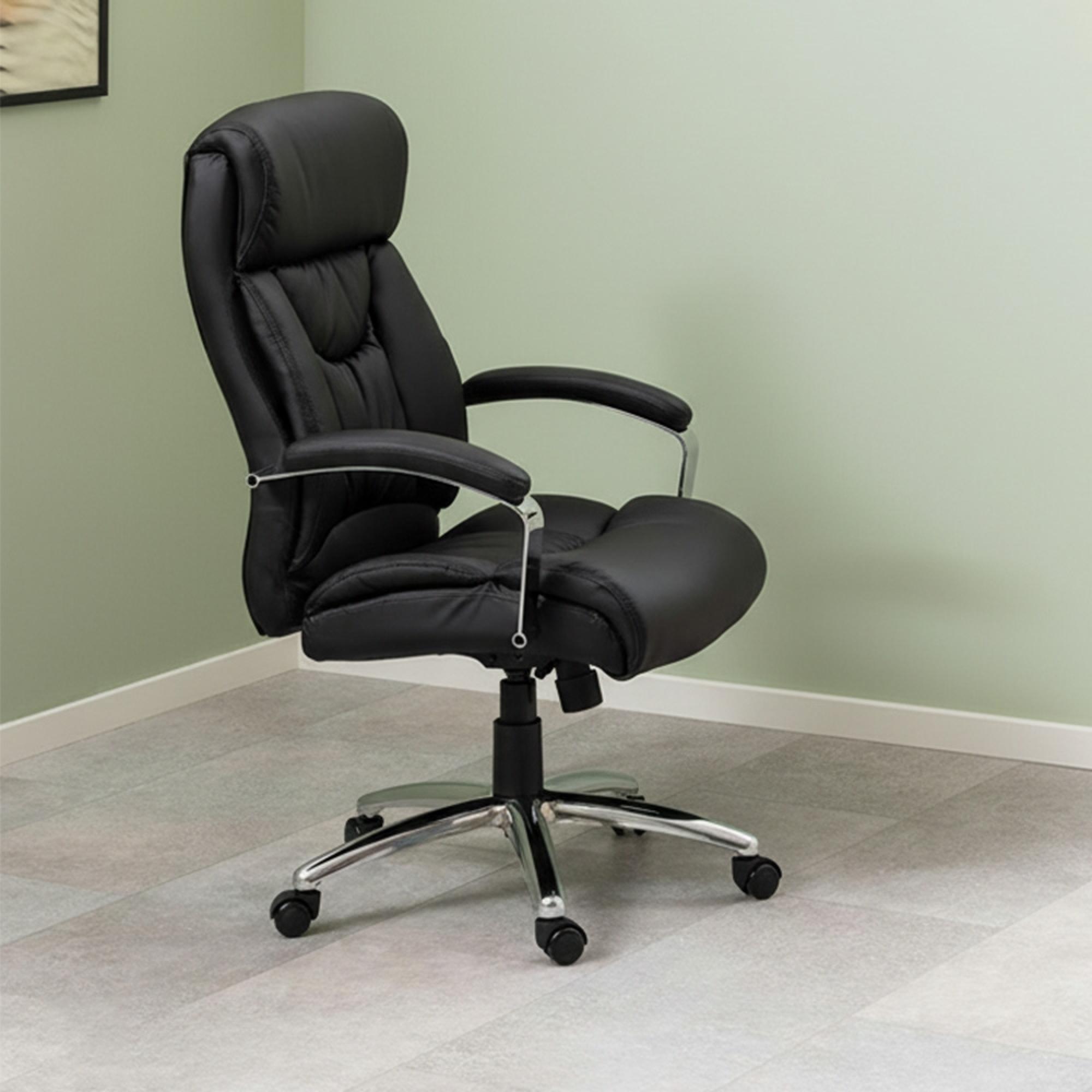 Benson Office Chair - Black Faux Leather
