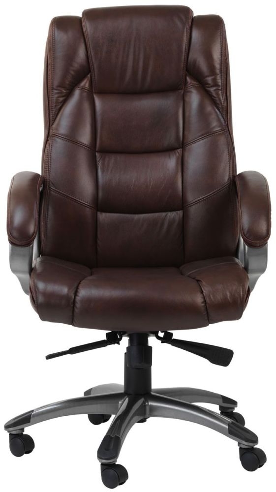 Northland Leather Executive Office Chair - Brown - AOC6332-L-BRN