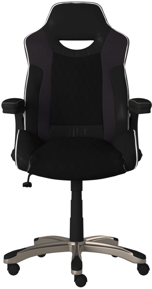 Silverstone Faux Leather Office Chair - Black - AOC2282BLK