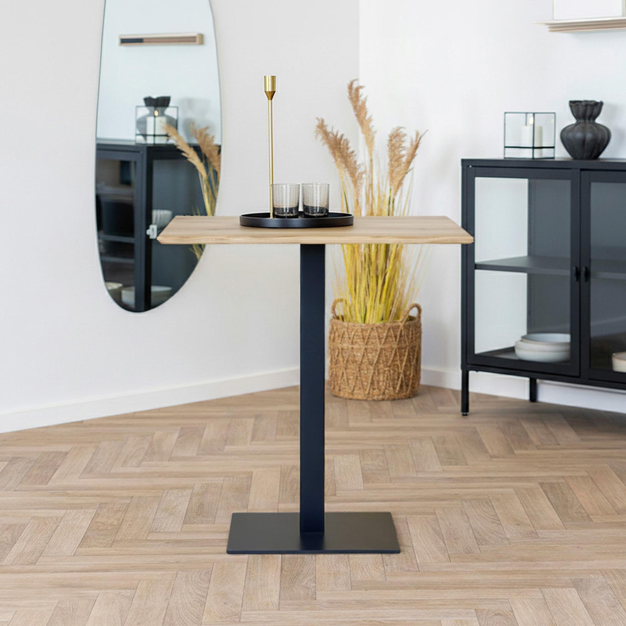 Lignano Cafe Table - Square - Oak - Natural