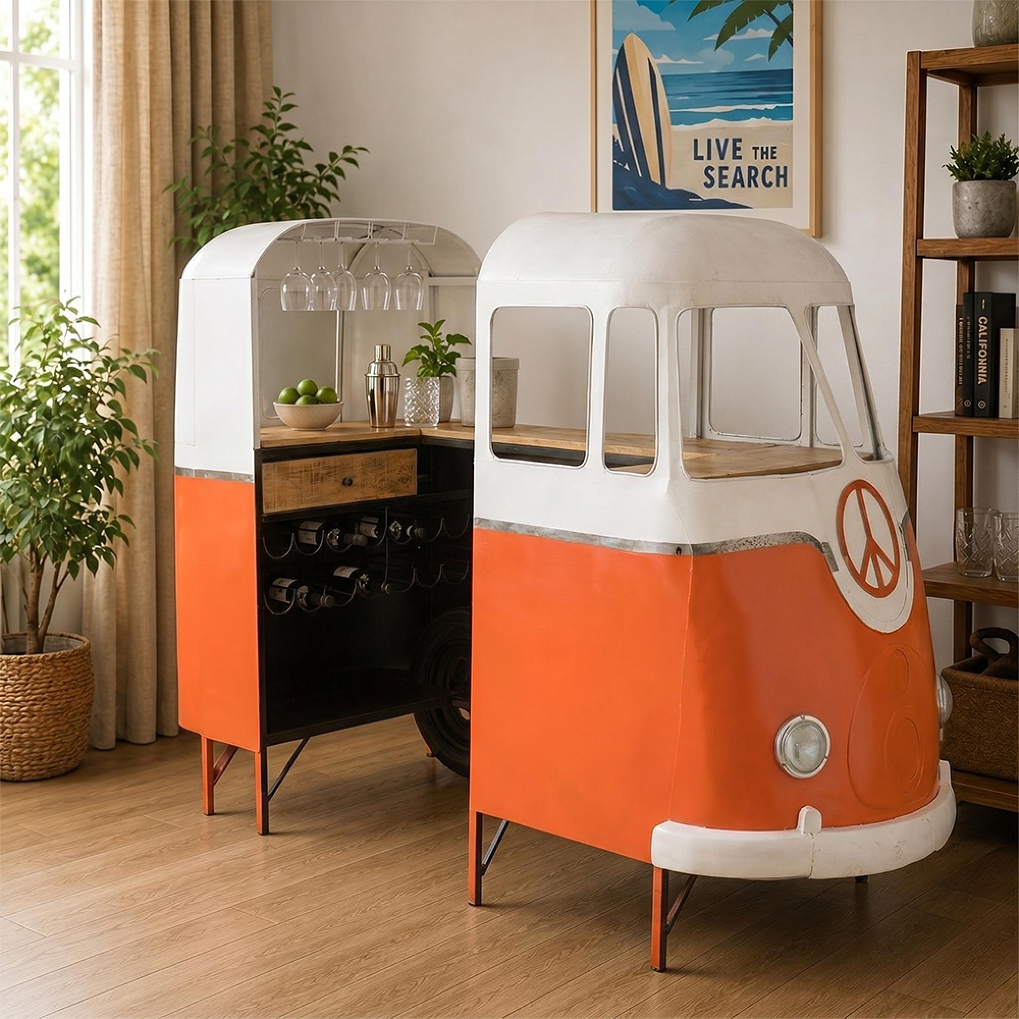 Bus Bar Cabinet - 1 Drawer - Orange and White - Metal