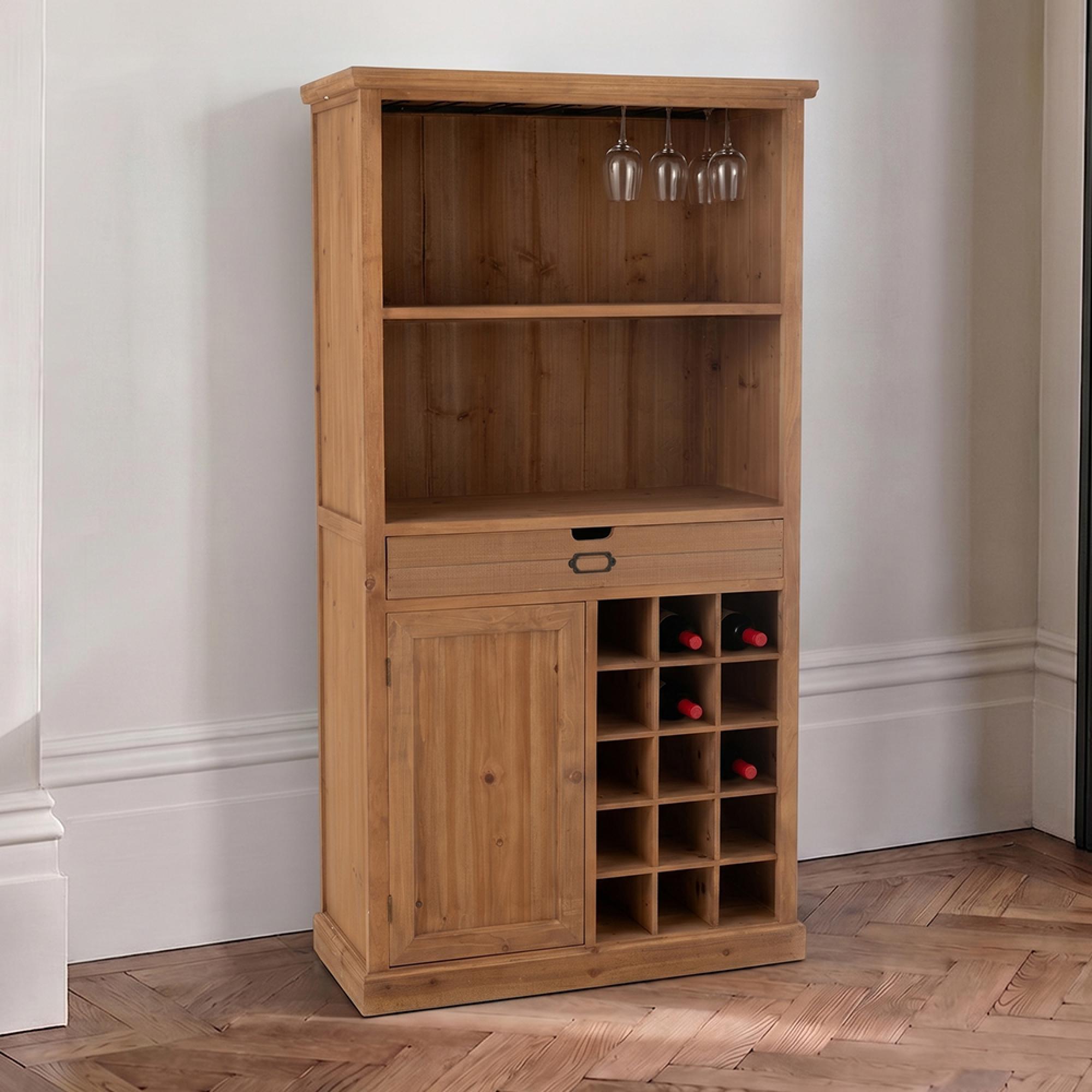 Toa Bar Cabinet - 1 Door - 1 Drawer - Natural