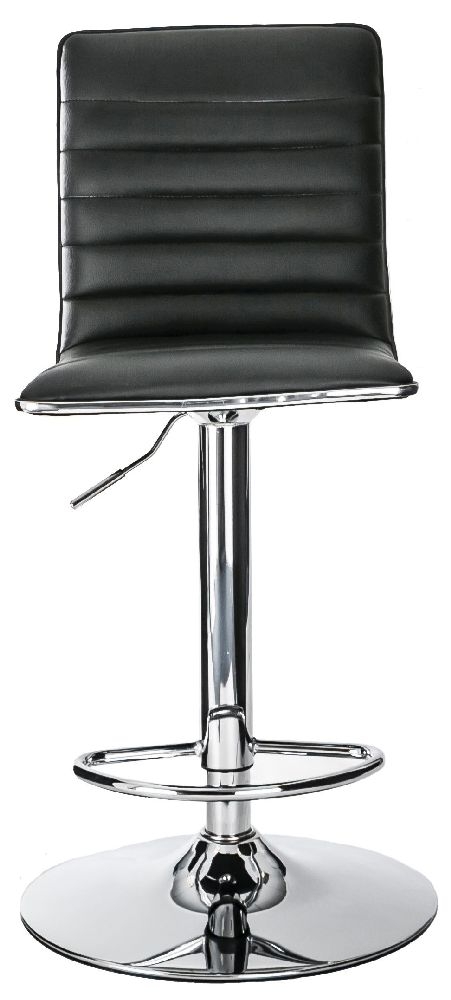 Colby Barstool - Set of 2 - Black Faux Leather - ABS1301-BLK