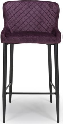 Malmo Barstool with Back - Set of 2 - Purple Fabric