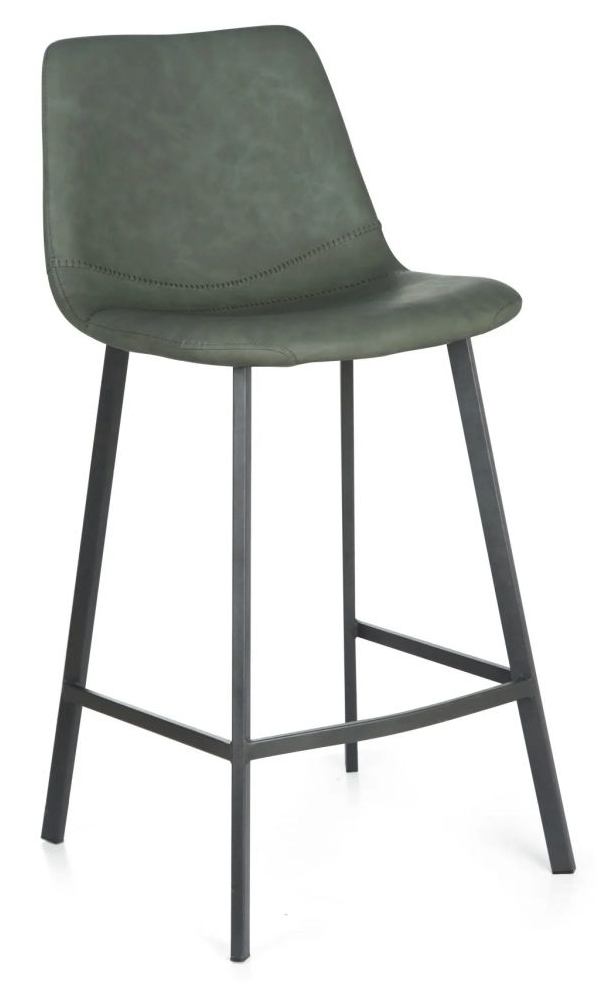 Ryan Counter Stool - Set of 2 - Vintage Green Faux Leather