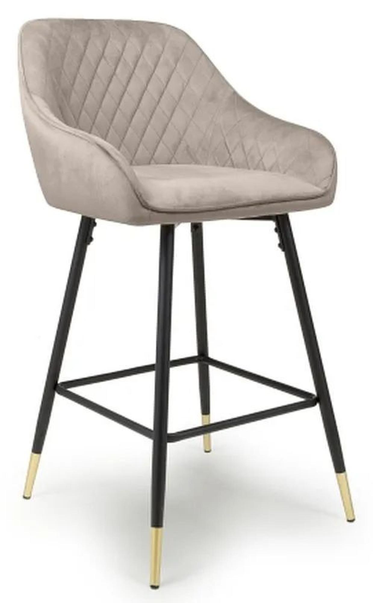 Savanna Barstool - Set of 2 - Brushed Mink Velvet