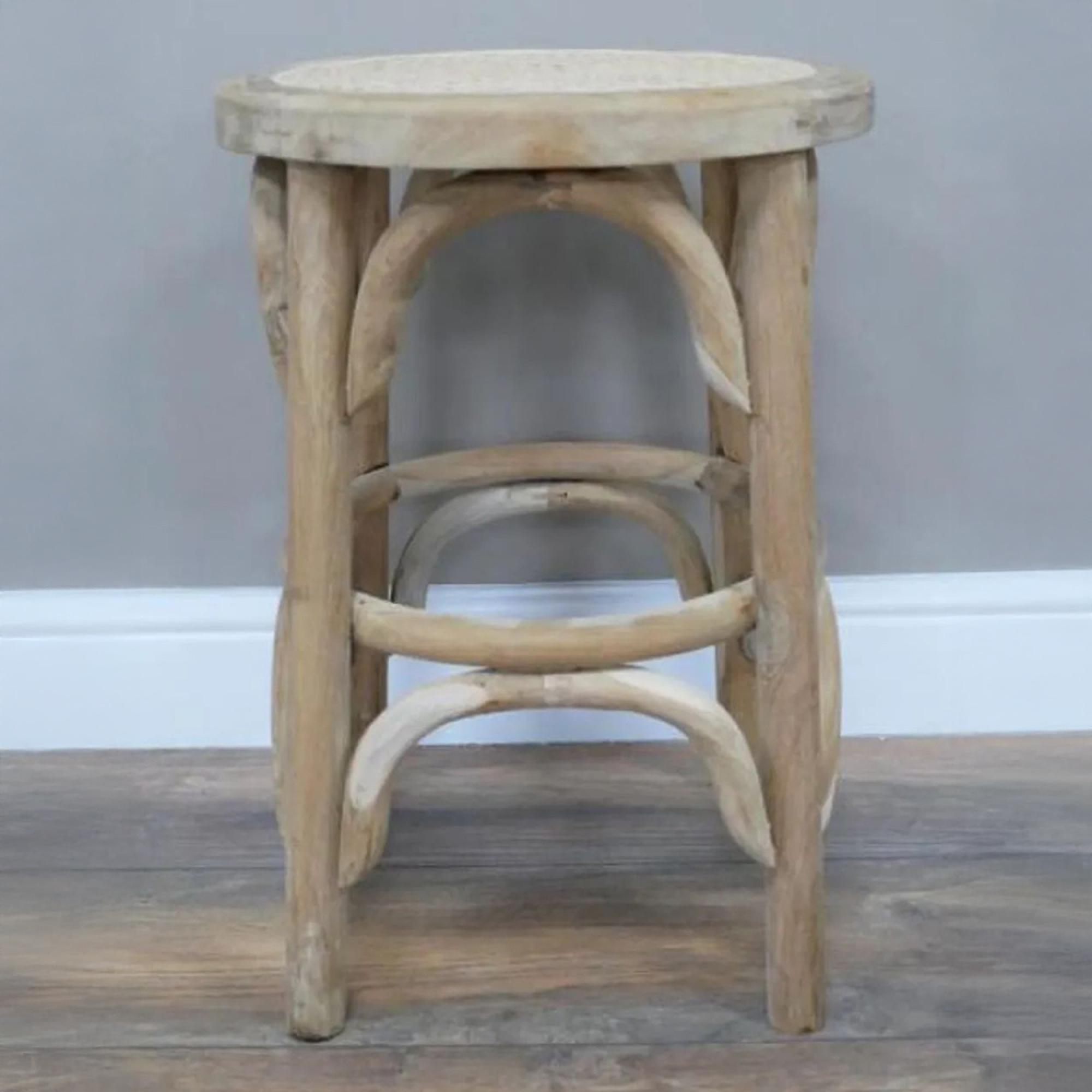Clearance - Round Small Stool - Rattan - A288