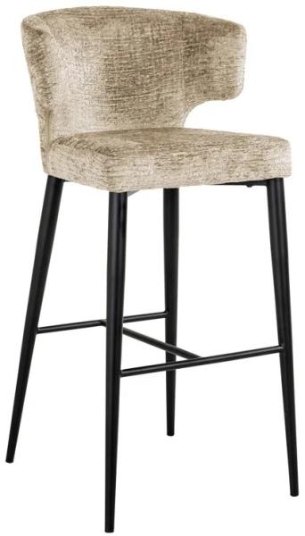 Taylor Beige Barstool with Black Legs