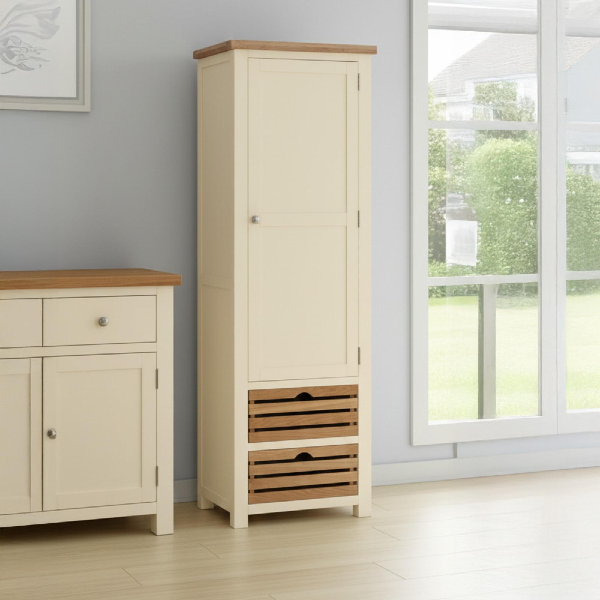Lundy Larder Unit - 1 Door - Ivory Painted