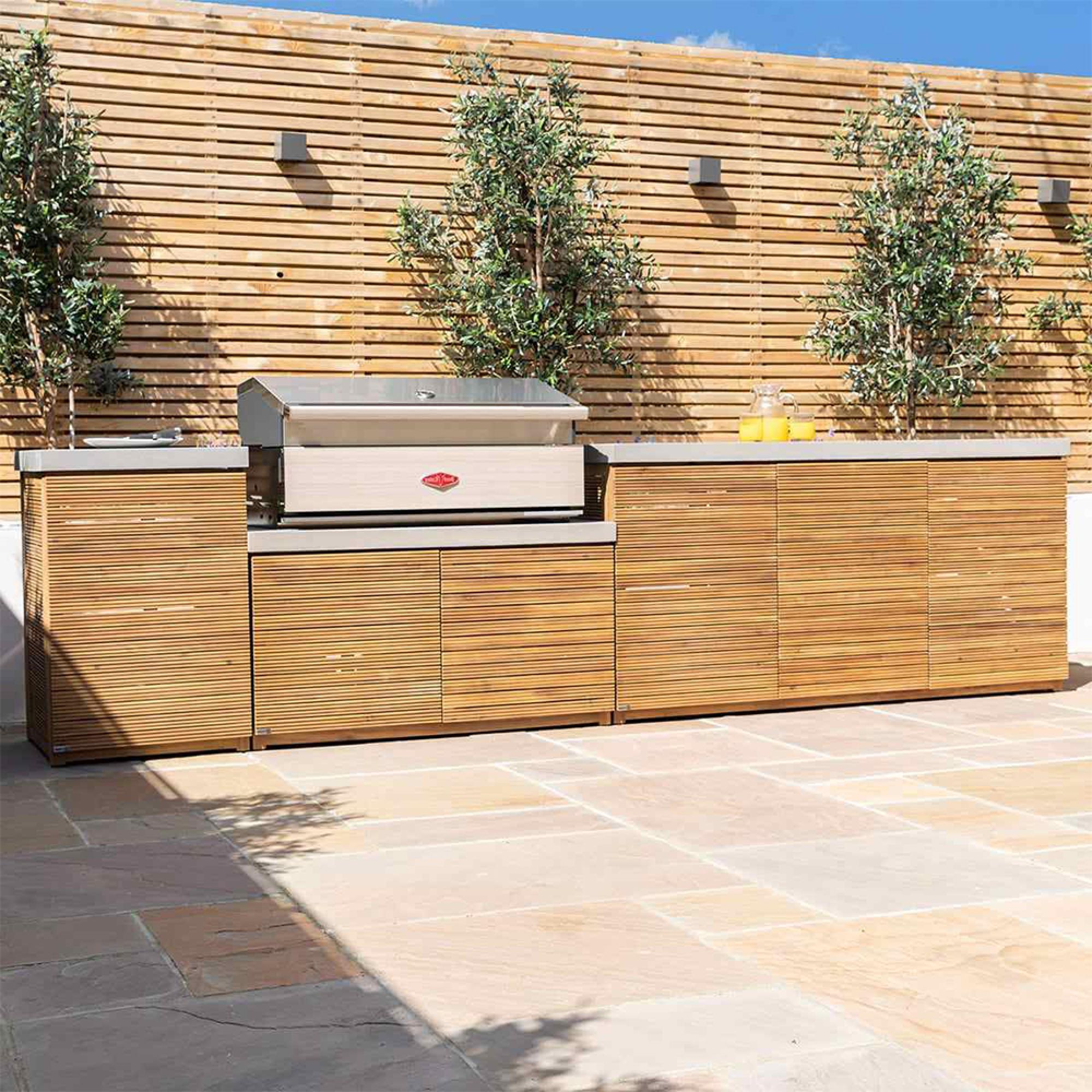New Bali Outdoor Kitchen Storage Unit - Large Configuration - Concrete Top