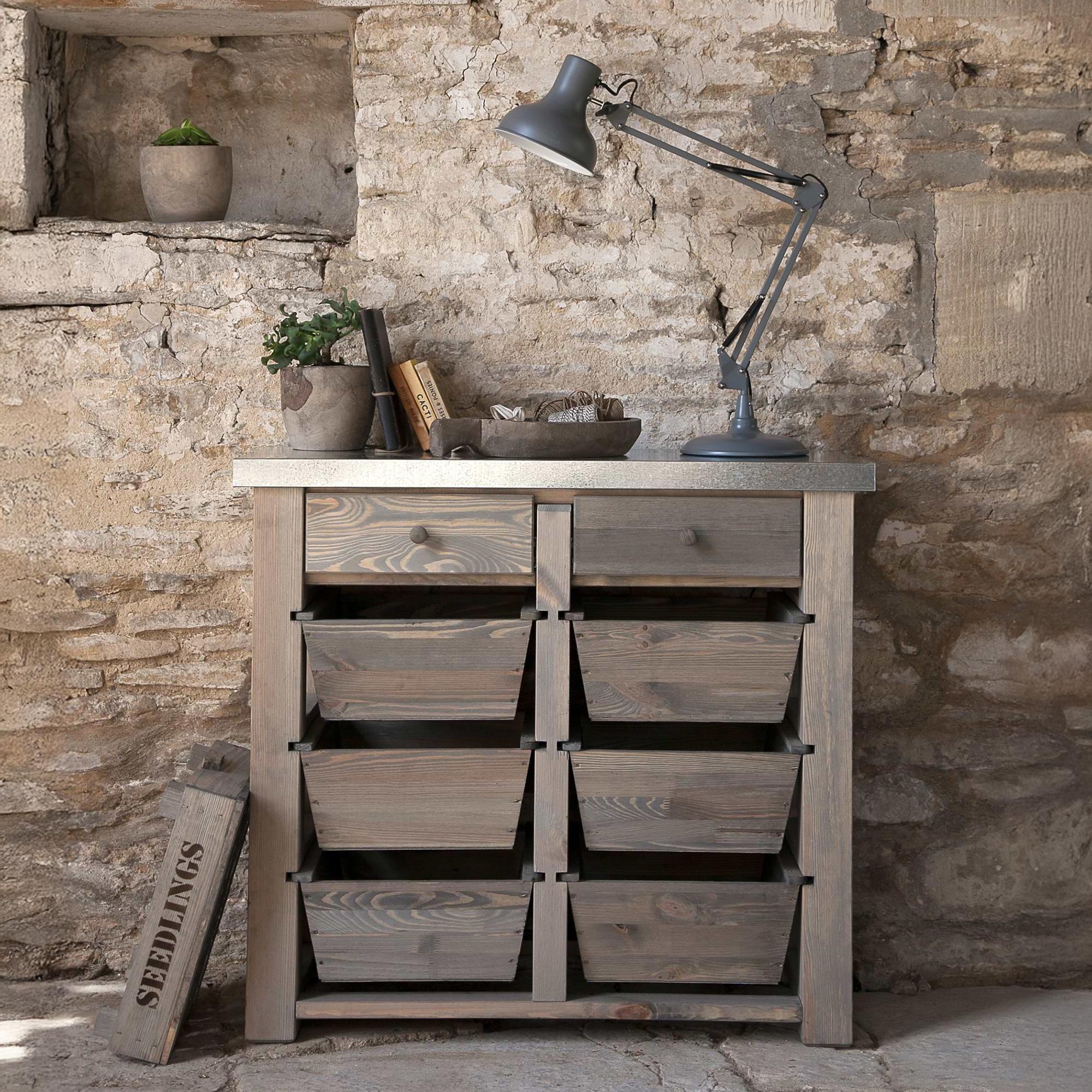 Aldsworth Storage Unit 8 Drawer Natural Wood