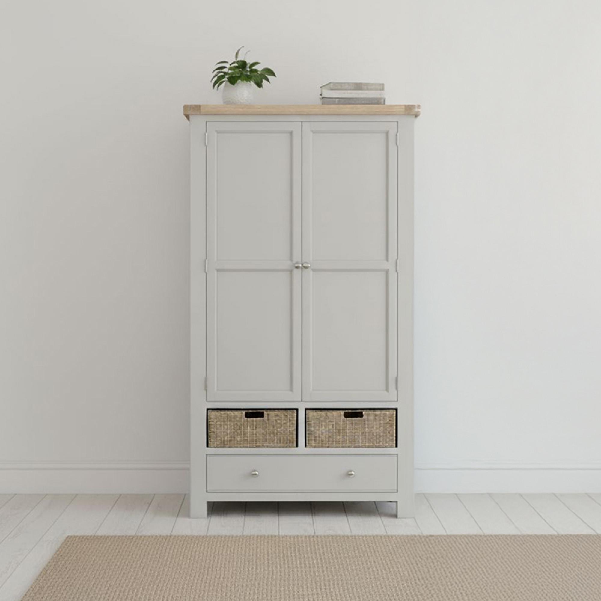 Salcombe Larder Unit - 2 Door - Grey Oak
