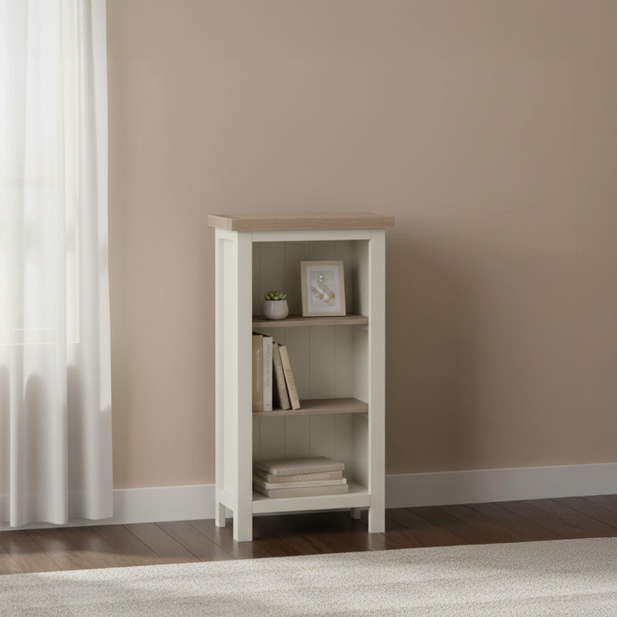 Modern Bookcase - Small - White Painted