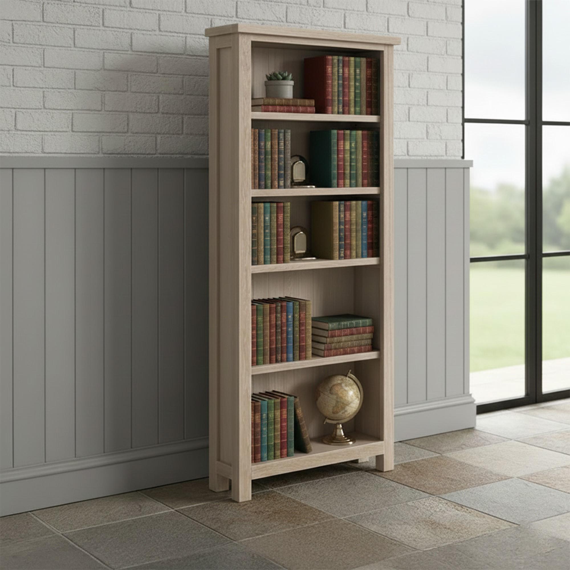Modern Country Oak - Bookcase - Large