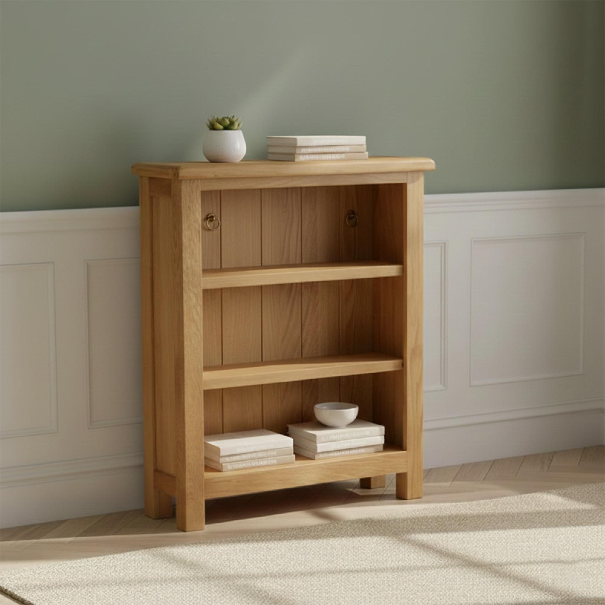 Salisbury Lite Low Bookcase - Oak