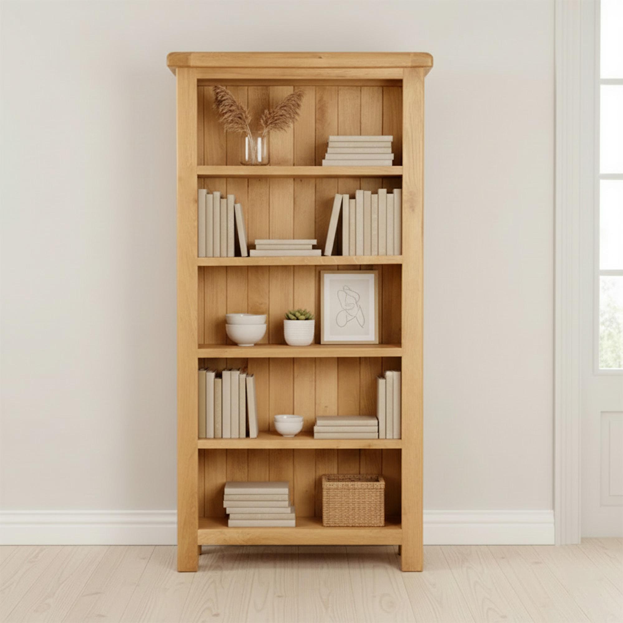 Salisbury Premium Large Bookcase - Oak