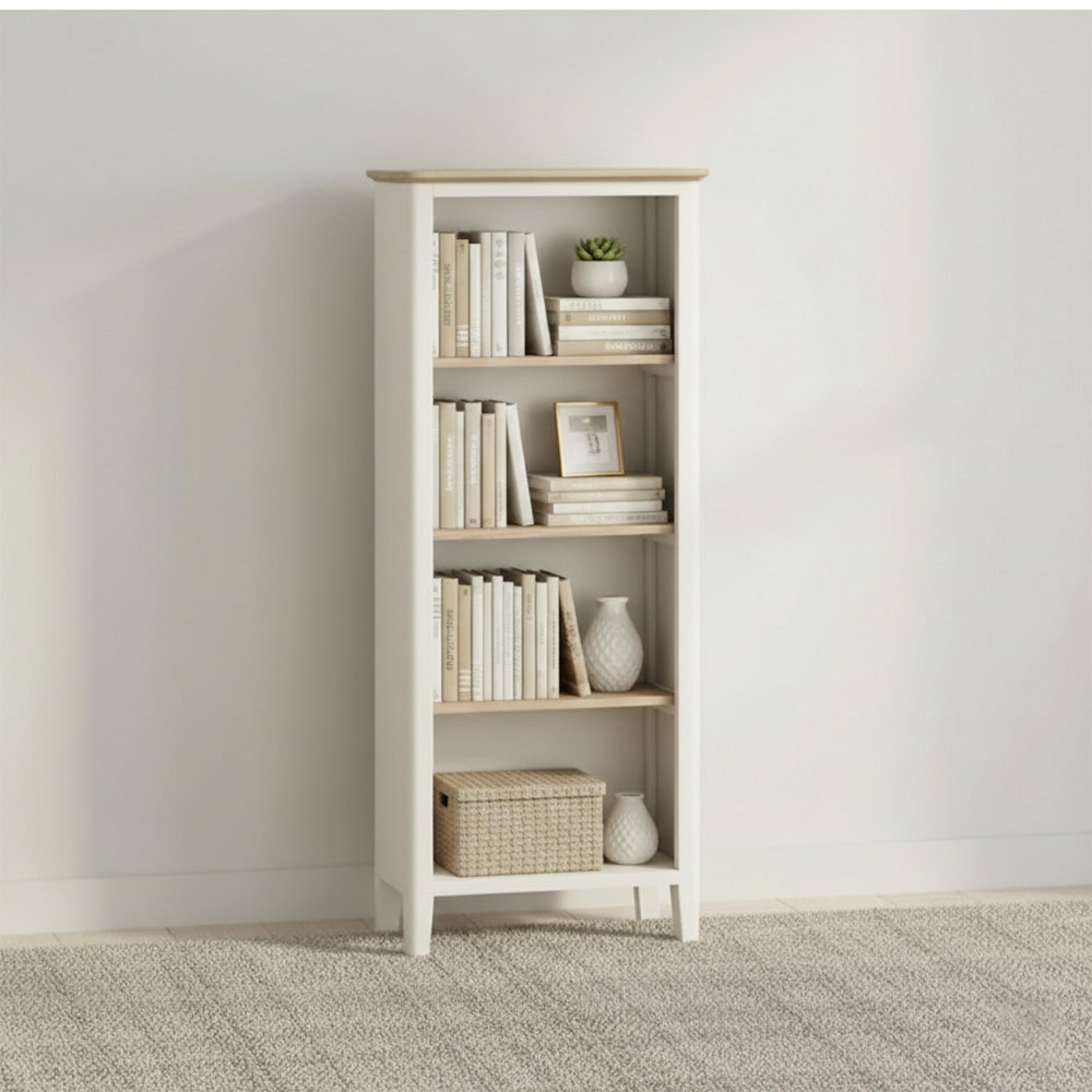 Marlow Slim Bookcase - White