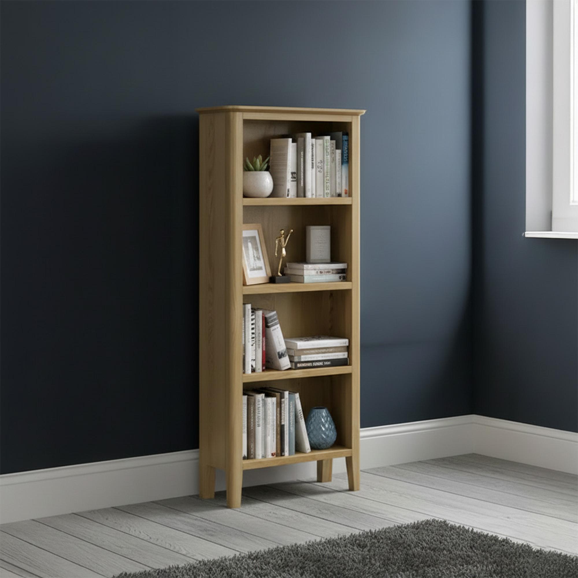 Bath Bookcase - Narrow - Oak