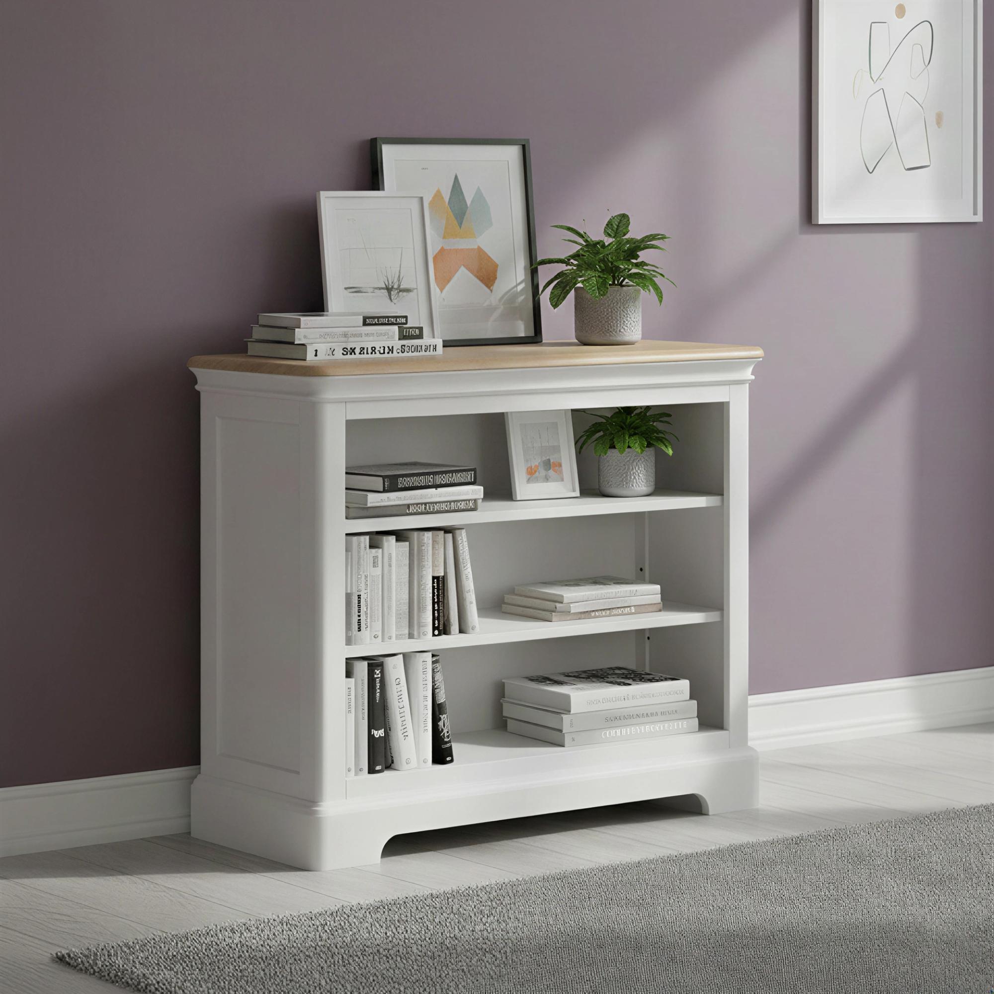 Cromwell Bookcase - Low - Grey Painted