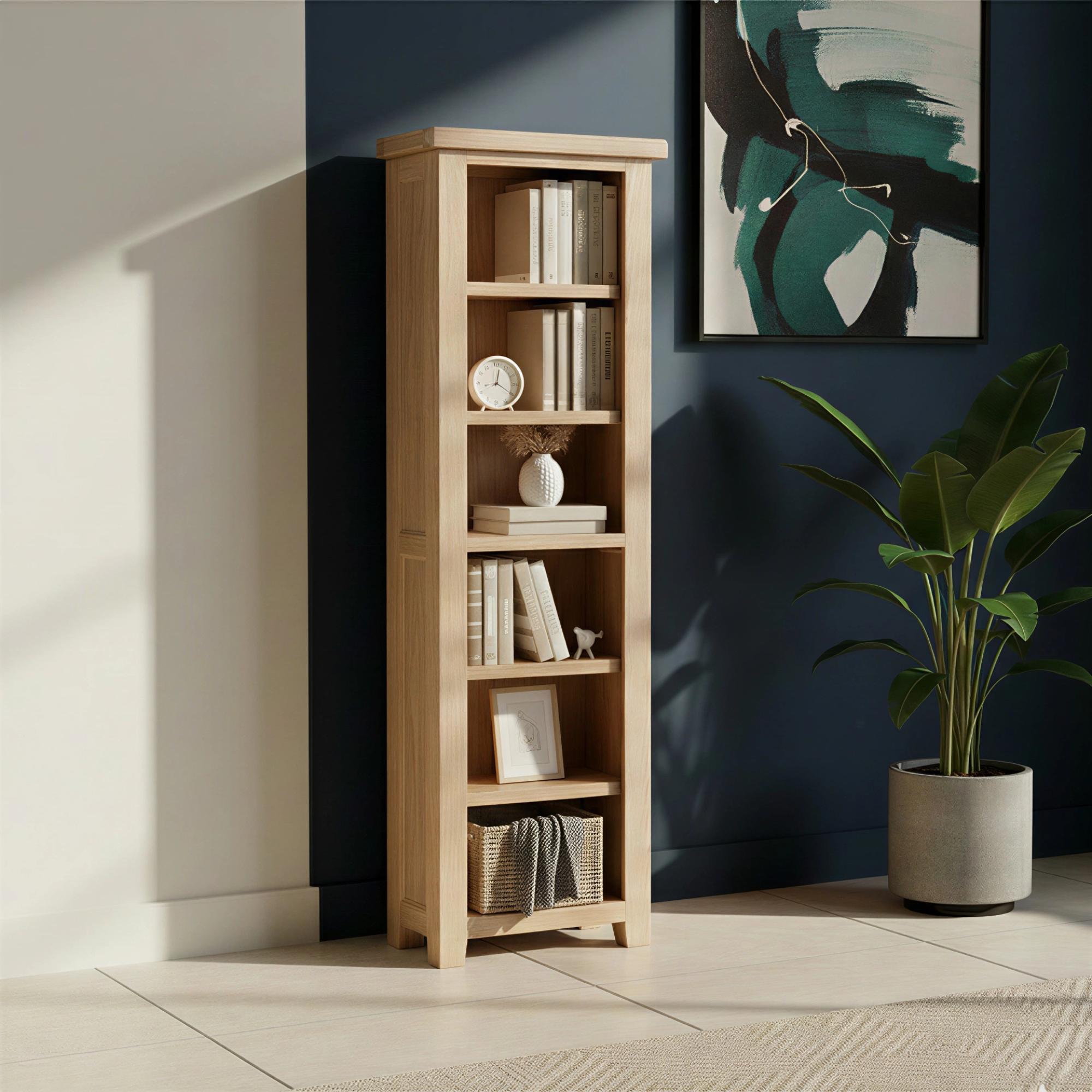 Wilmont Bookcase - Narrow - Oak