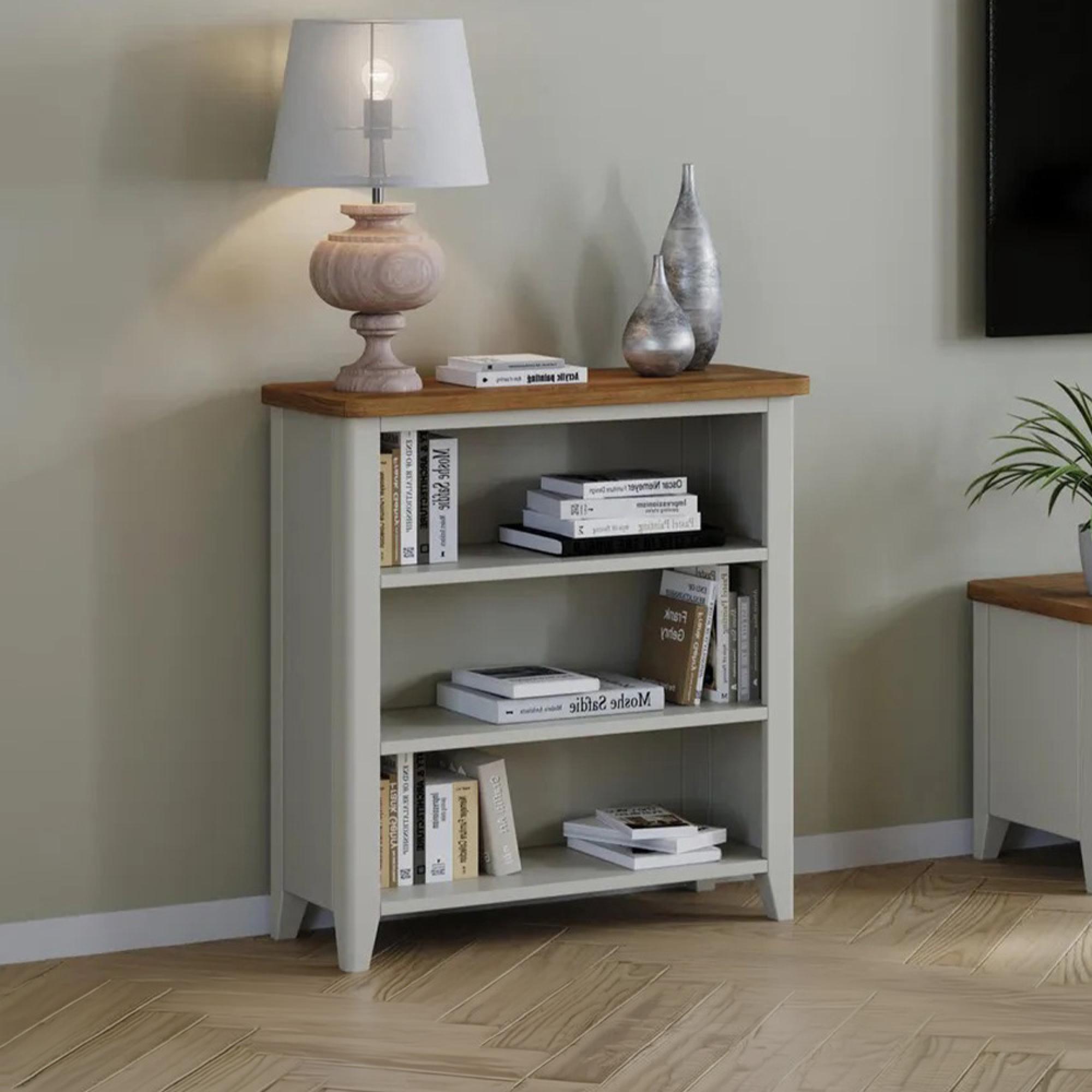 Arden Grey Painted Low Bookcase