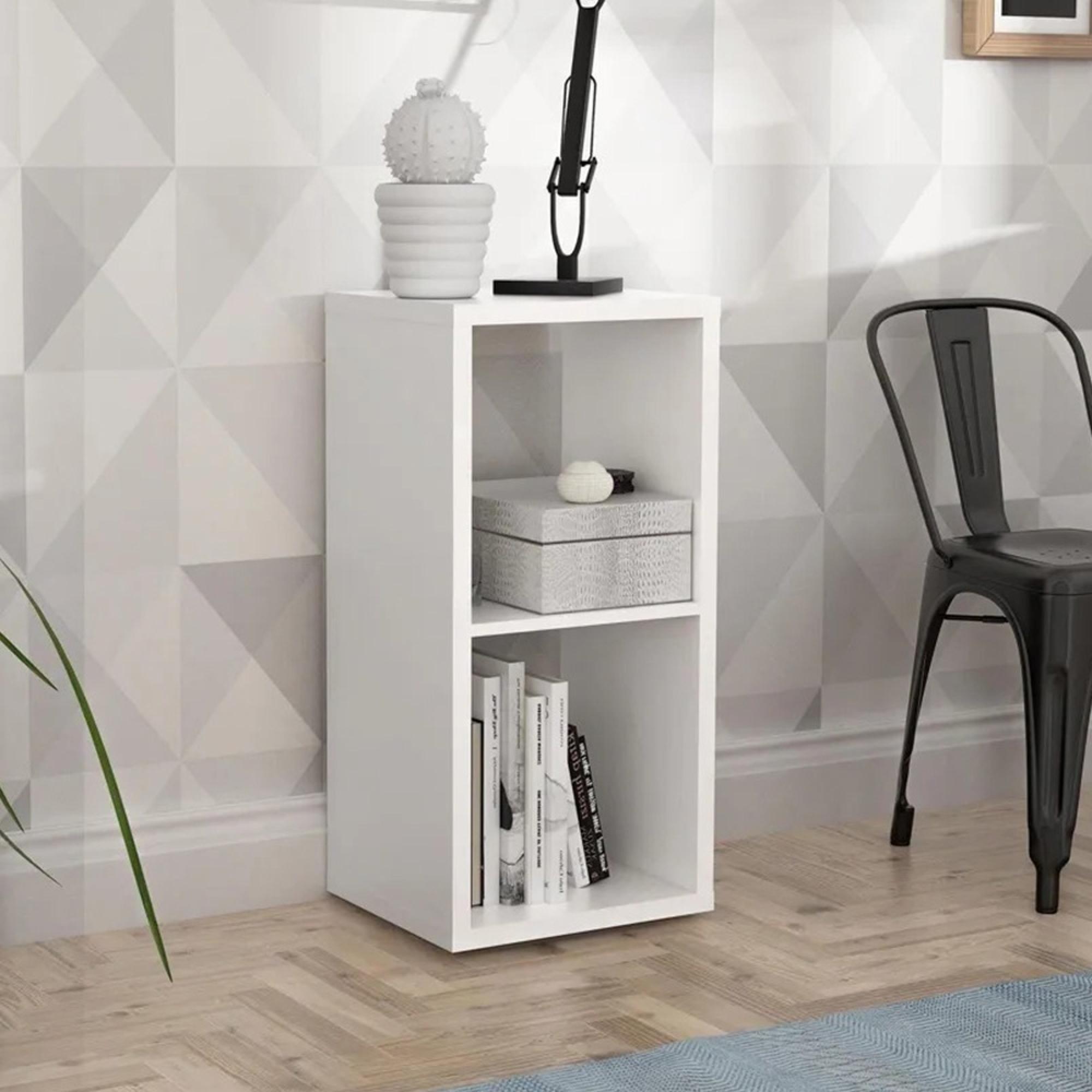 Mauro Shelving Unit - 2 Open - Matt White