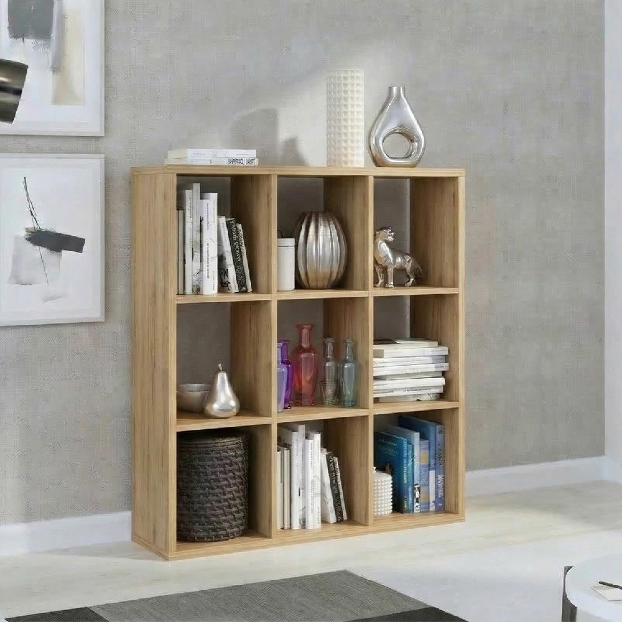 Mauro Shelving Unit - 9 Open - Sonoma Oak