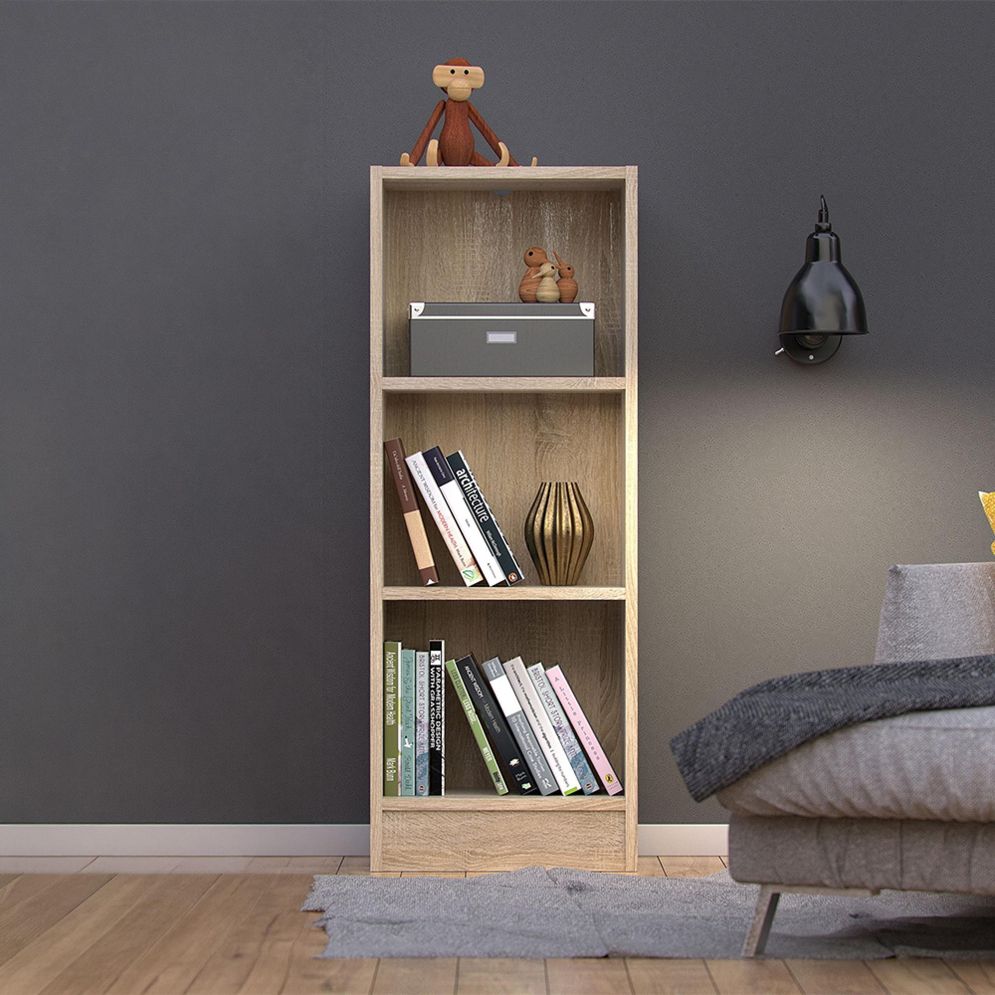 Basic Bookcase - Low - Oak