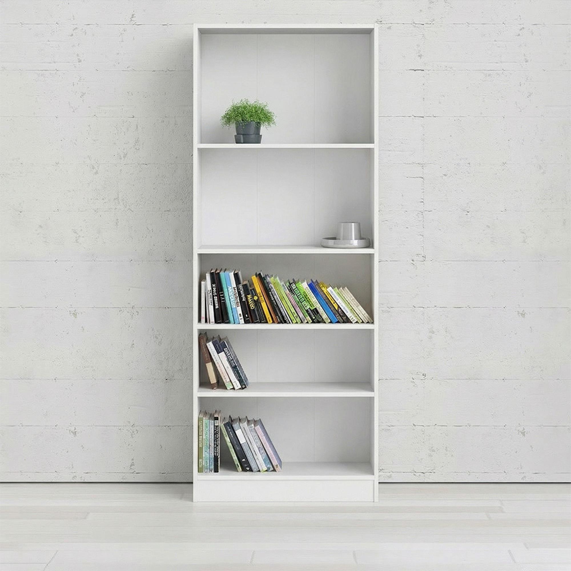 Basic Bookcase - Wide - White