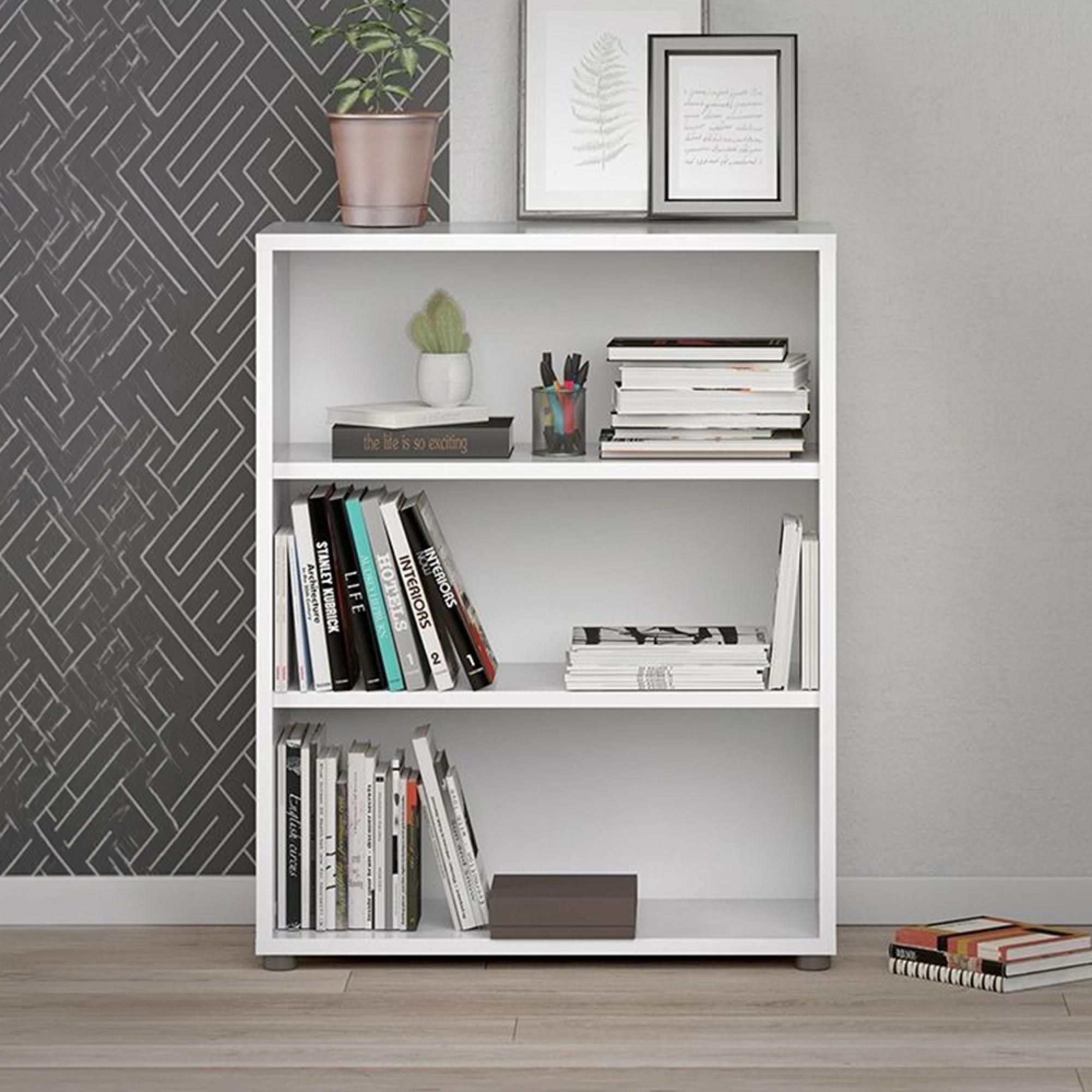 Prima Bookcase - Low - White