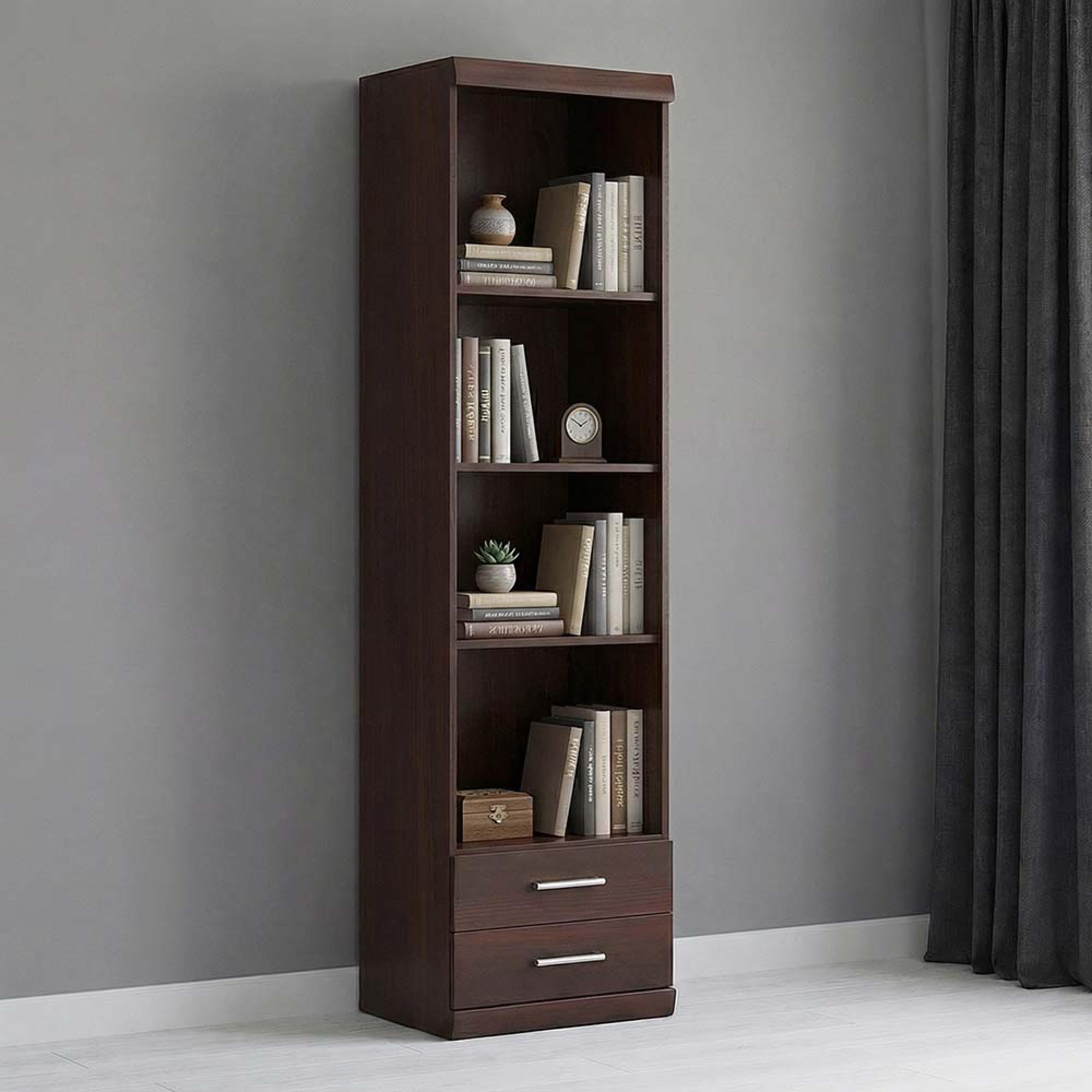 Imperial Shelving Cabinet - Open - Narrow - Mahogany