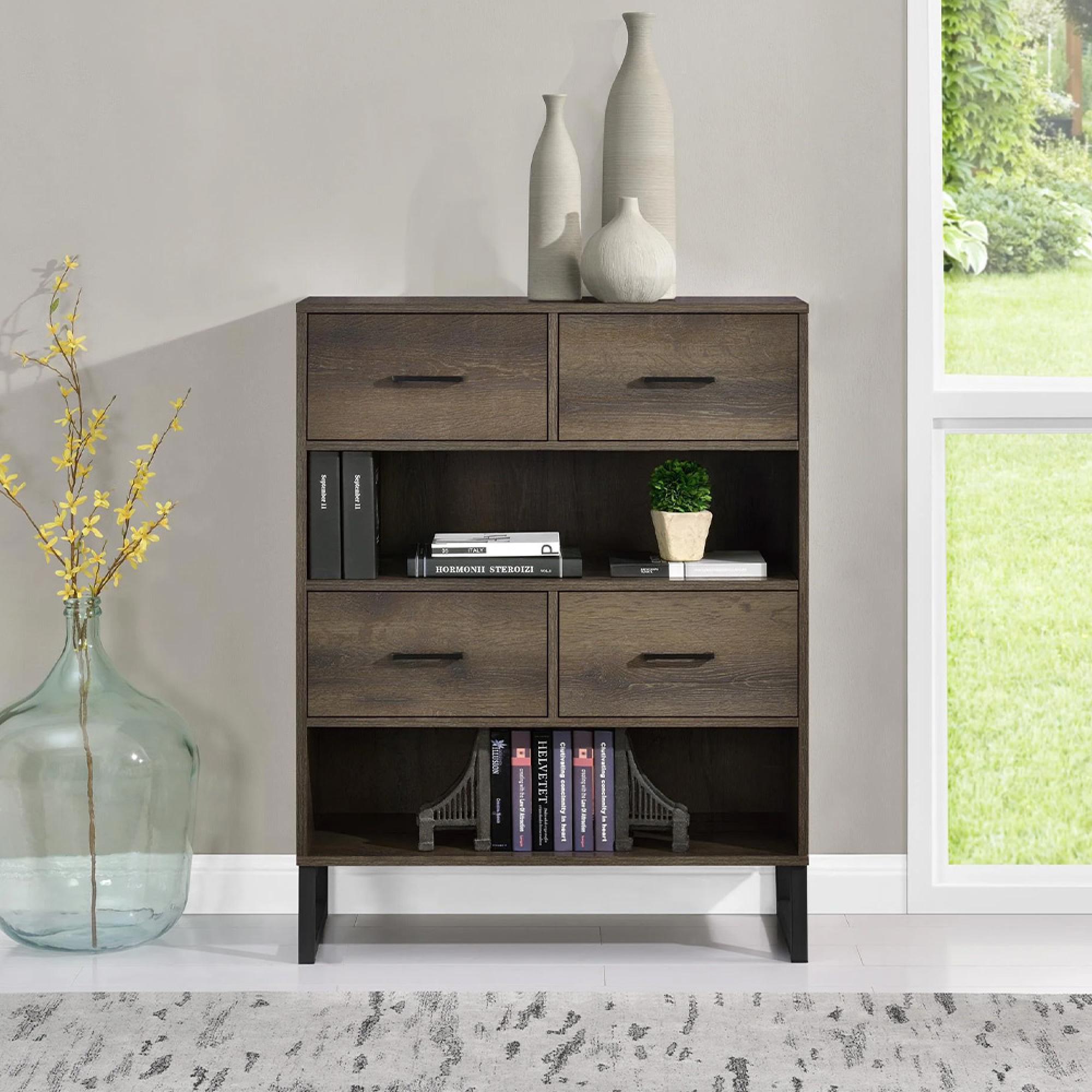 Cabrini Office Bookshelf - Brown - 9665096COMUK