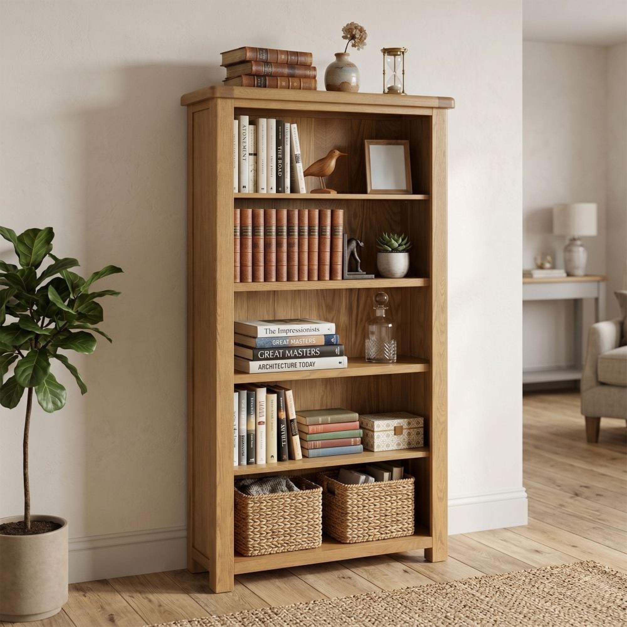 Dorchester Bookcase - Large - Rustic Oak
