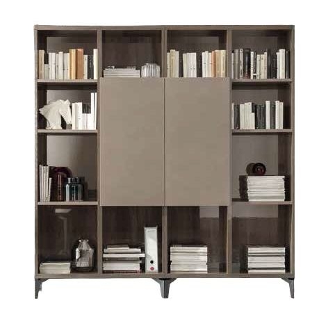 Matera Bookcase - 1/2 Door - Wood Grain Gloss
